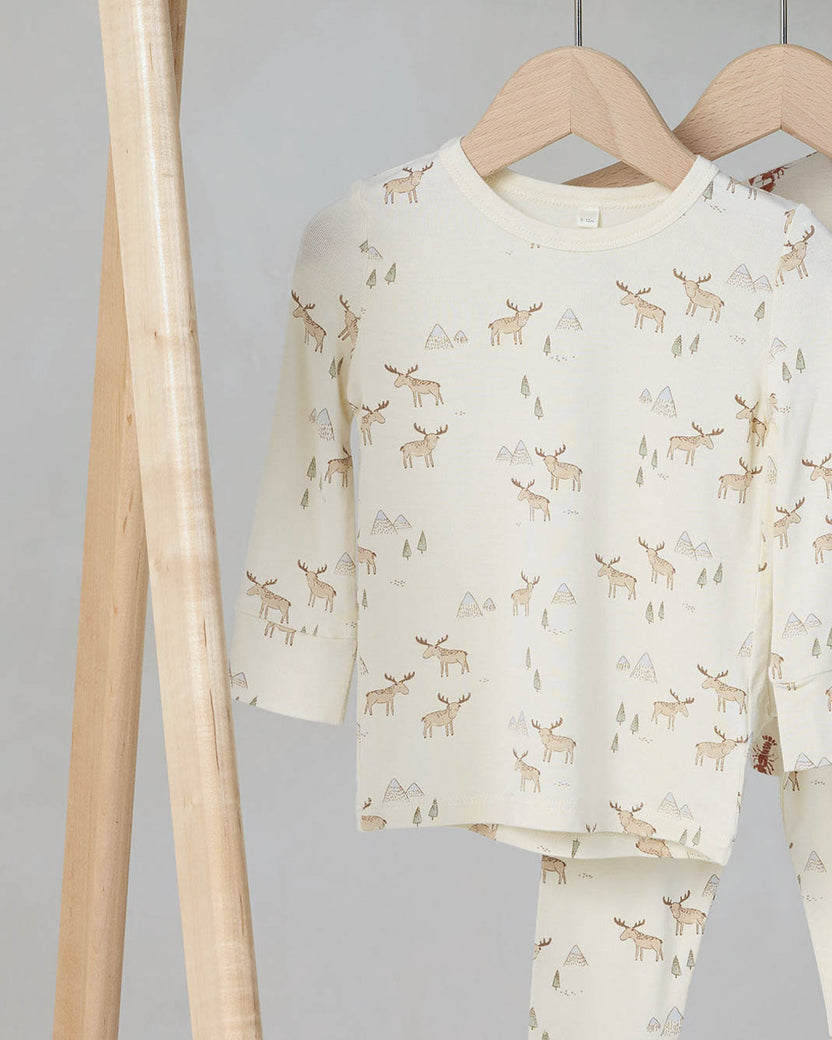 Rylee + Cru Organic Long Sleeve Pajama Set || Festive