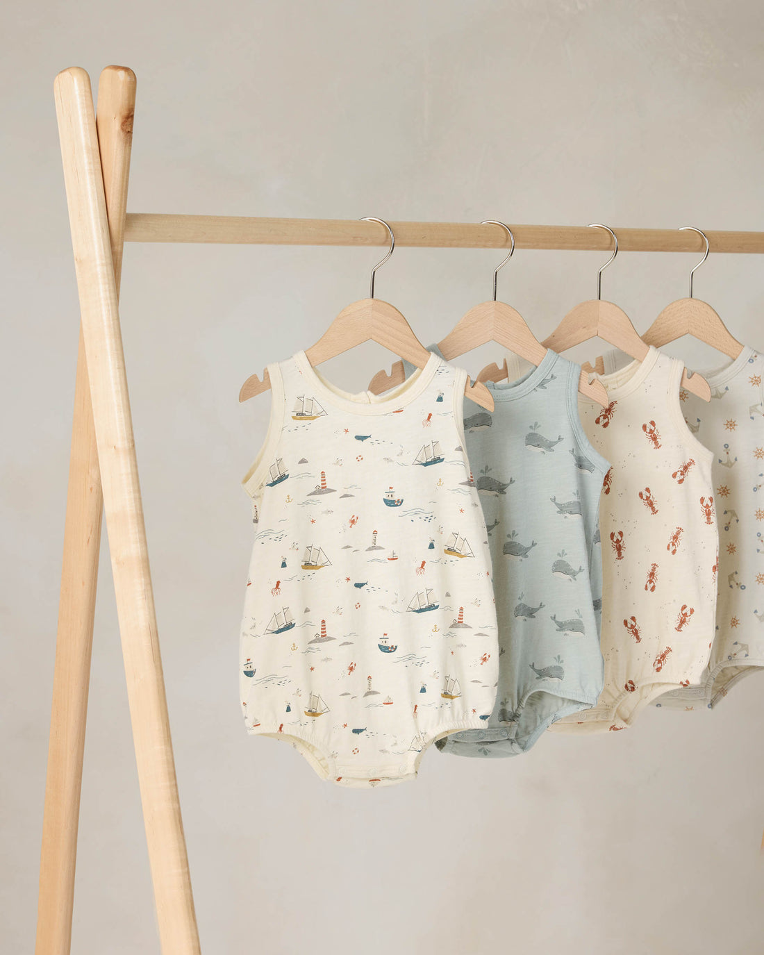 Anchors Bubble Onesie | Rylee + Cru main image 1