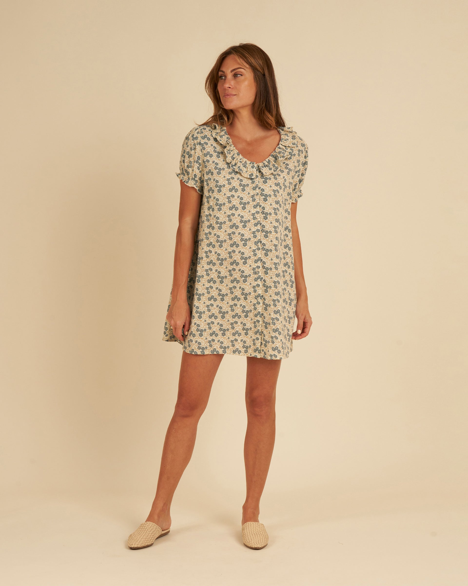 Rylee + Cru Shoulder Tie Dress - Gingham