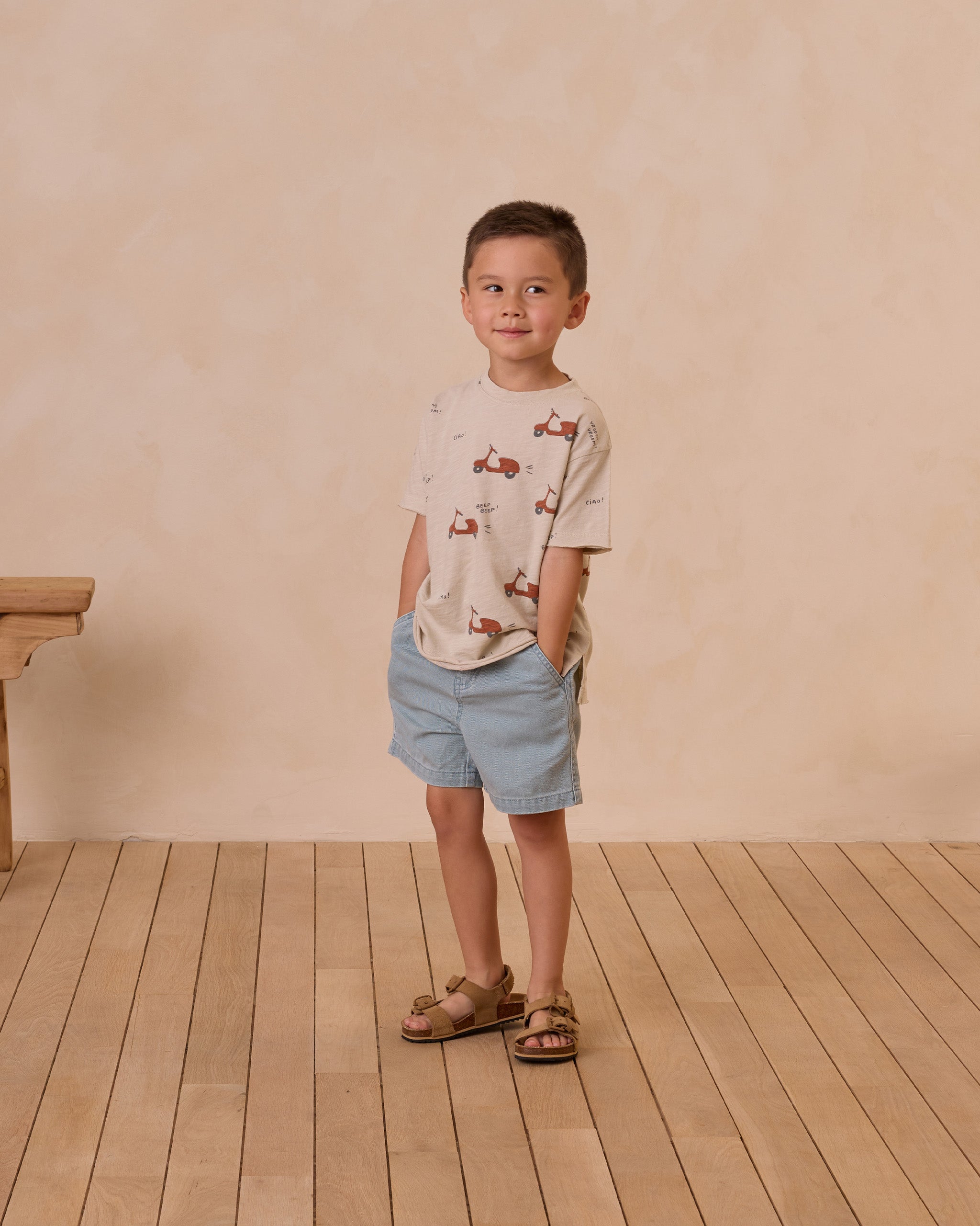 Raw Edge Tee || Moped - Rylee + Cru | Kids Clothes | Trendy Baby Clothes | Modern Infant Outfits |