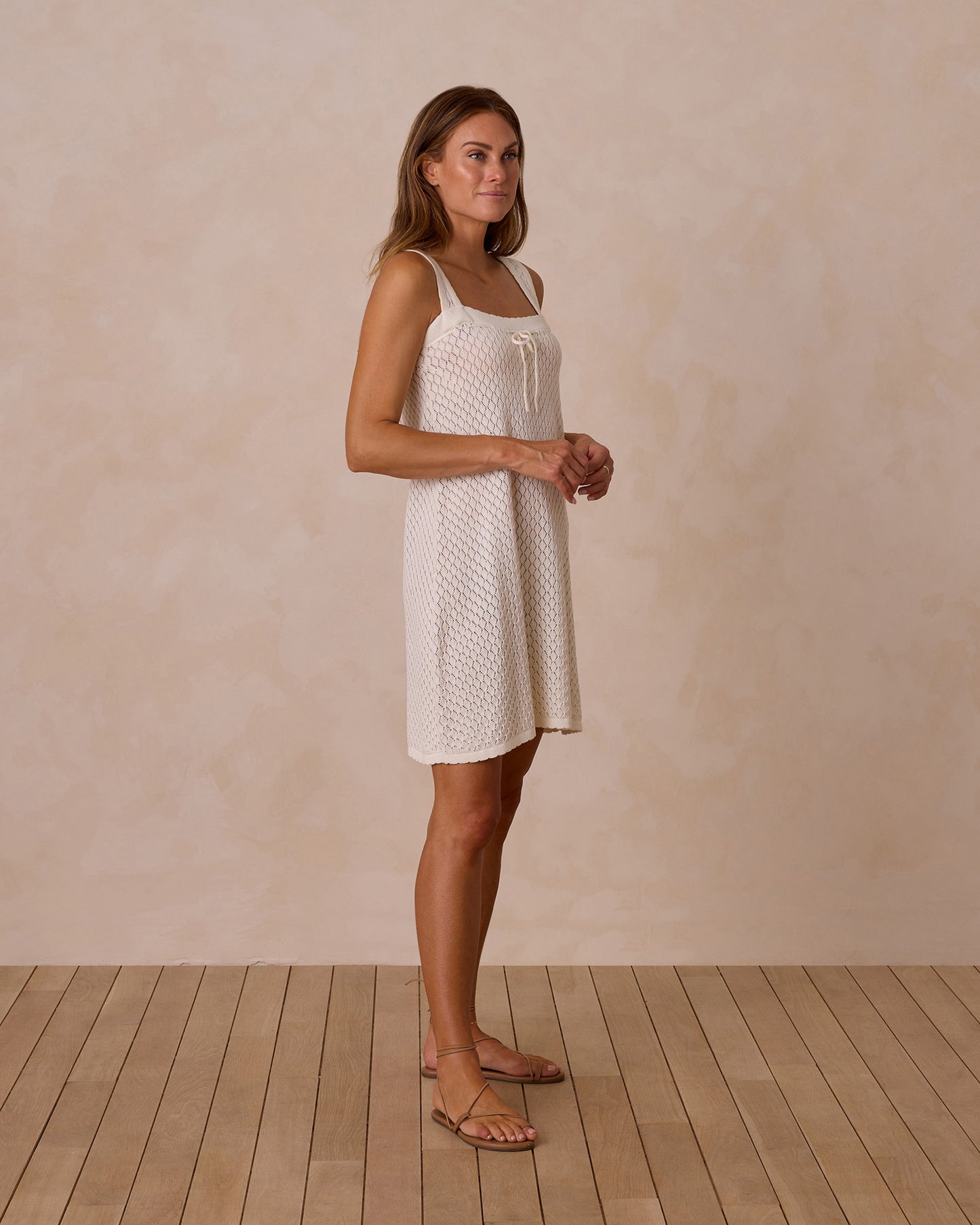 Crochet Tank Mini Dress || Ivory - Rylee + Cru | Kids Clothes | Trendy Baby Clothes | Modern Infant Outfits |