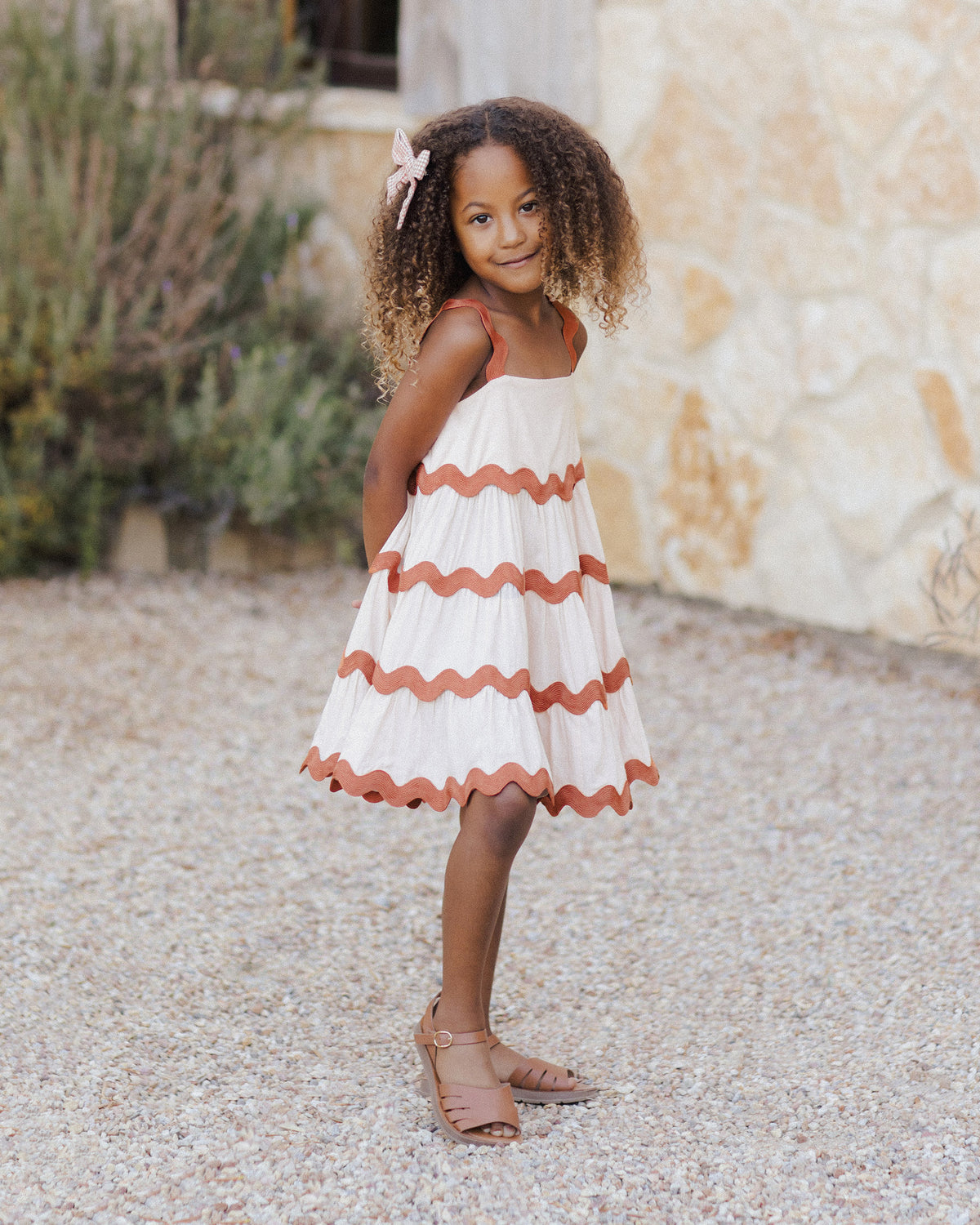 Rylee + Cru Girls Nightgown in Evergreen Gingham main image 0