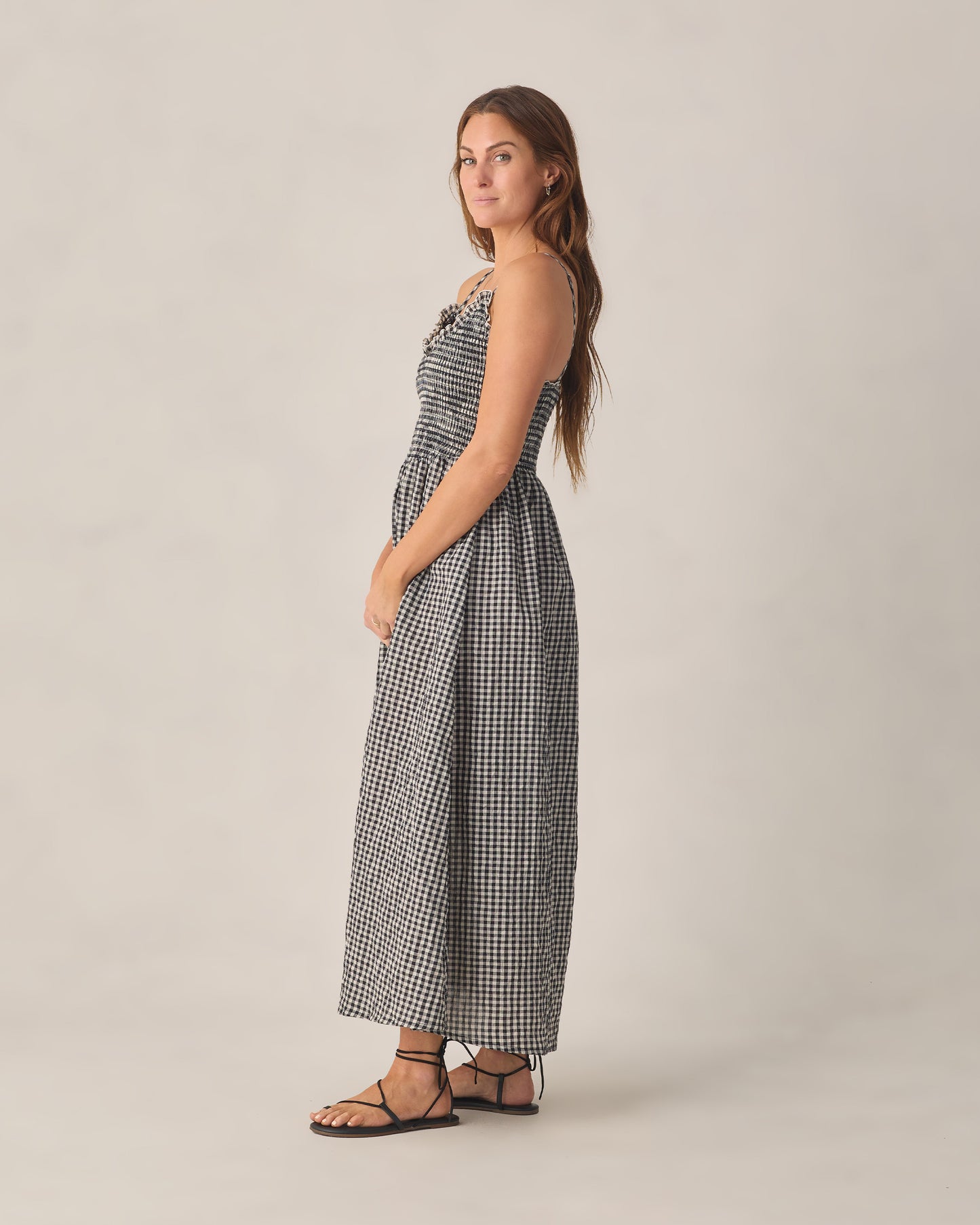 Women's Chrissy Dress Black Check - Rylee + Cru | Kids Clothes | Trendy Baby Clothes | Modern Infant Outfits |
