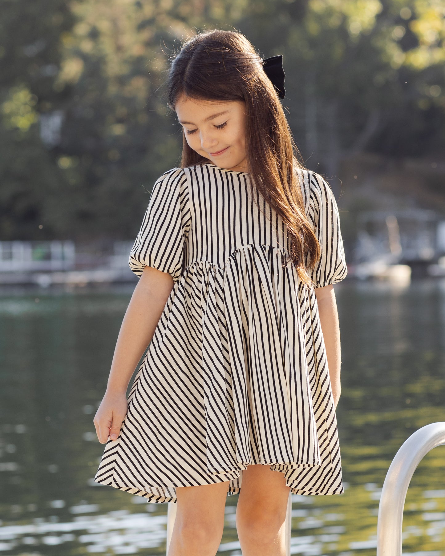 Rose Dress Wavy Stripe - Rylee + Cru | Kids Clothes | Trendy Baby Clothes | Modern Infant Outfits |