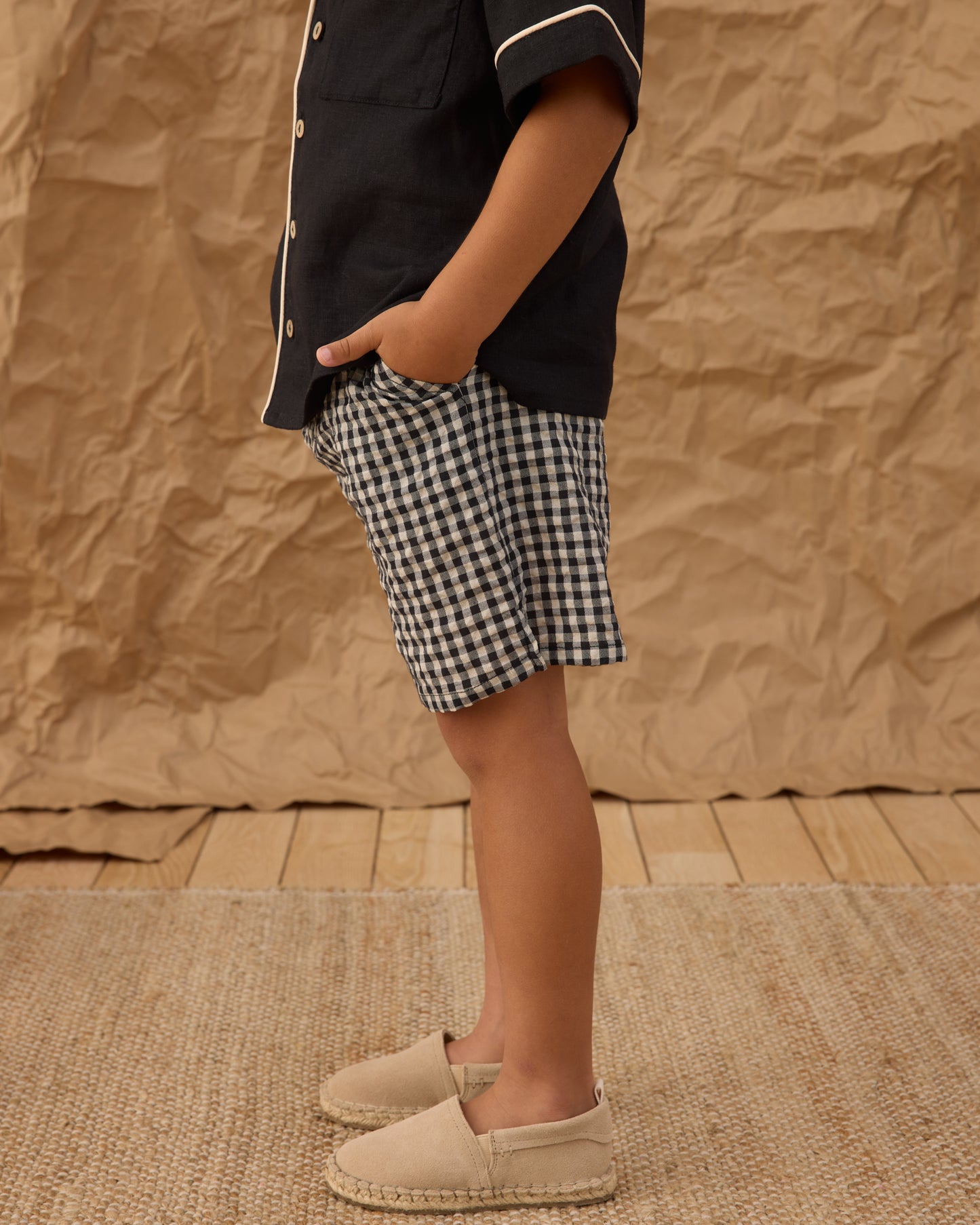 Perry Short Black Check - Rylee + Cru | Kids Clothes | Trendy Baby Clothes | Modern Infant Outfits |
