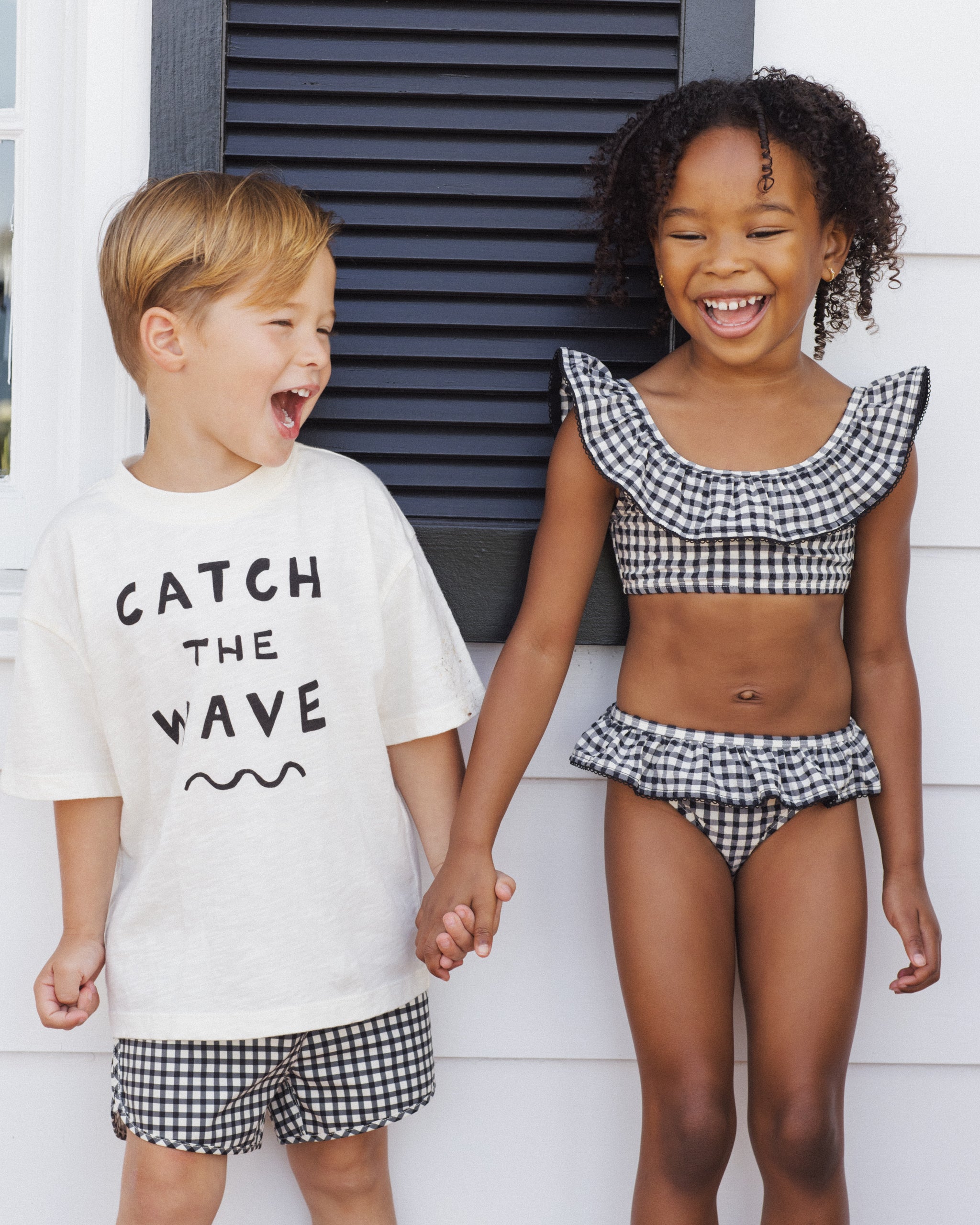Margot Bikini Black Gingham - Rylee + Cru | Kids Clothes | Trendy Baby Clothes | Modern Infant Outfits |