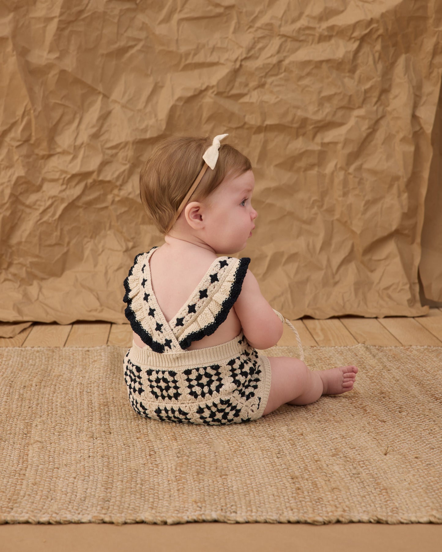 Crochet Romper Abstract - Rylee + Cru | Kids Clothes | Trendy Baby Clothes | Modern Infant Outfits |