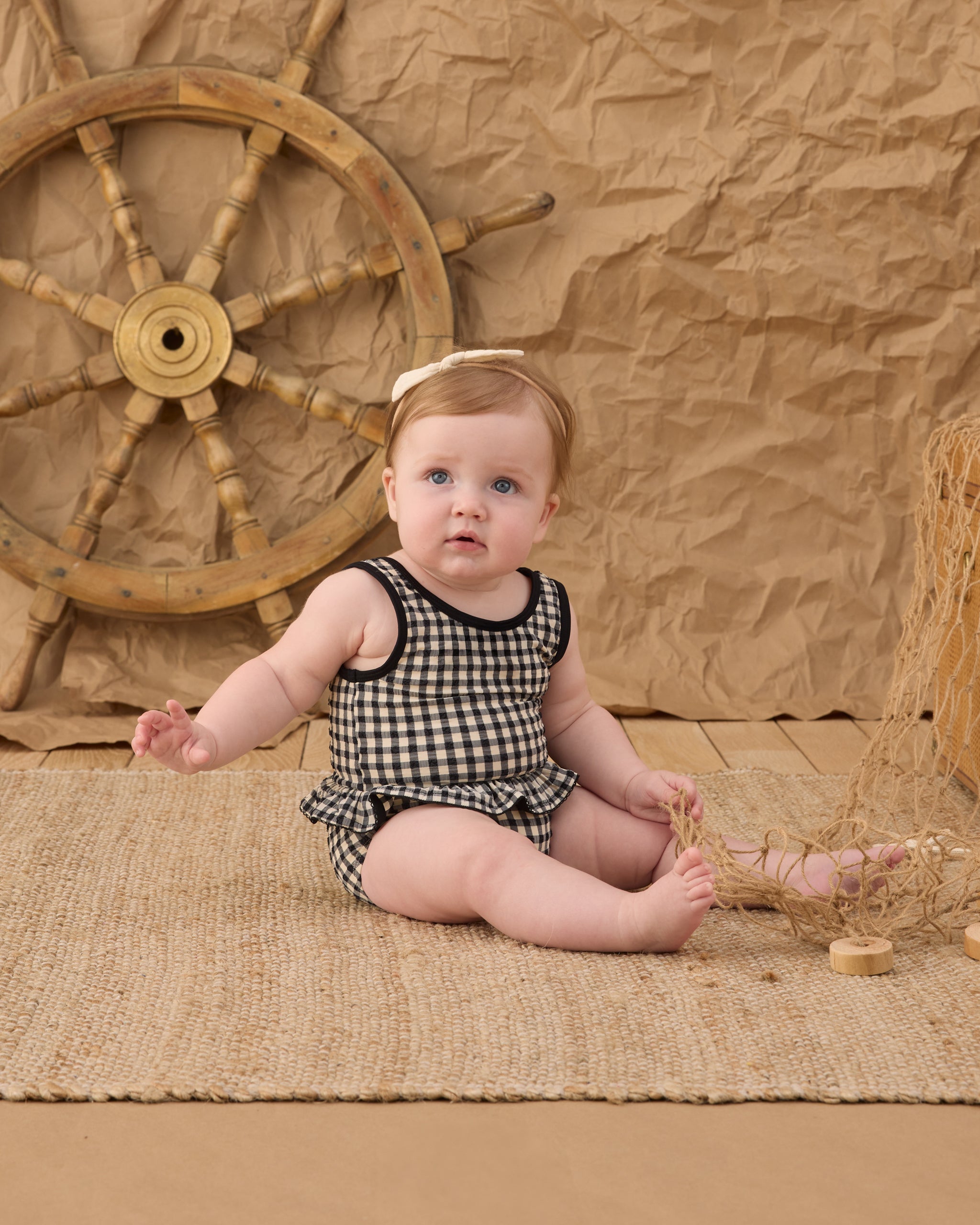 Skirted One-Piece Black Gingham - Rylee + Cru | Kids Clothes | Trendy Baby Clothes | Modern Infant Outfits |
