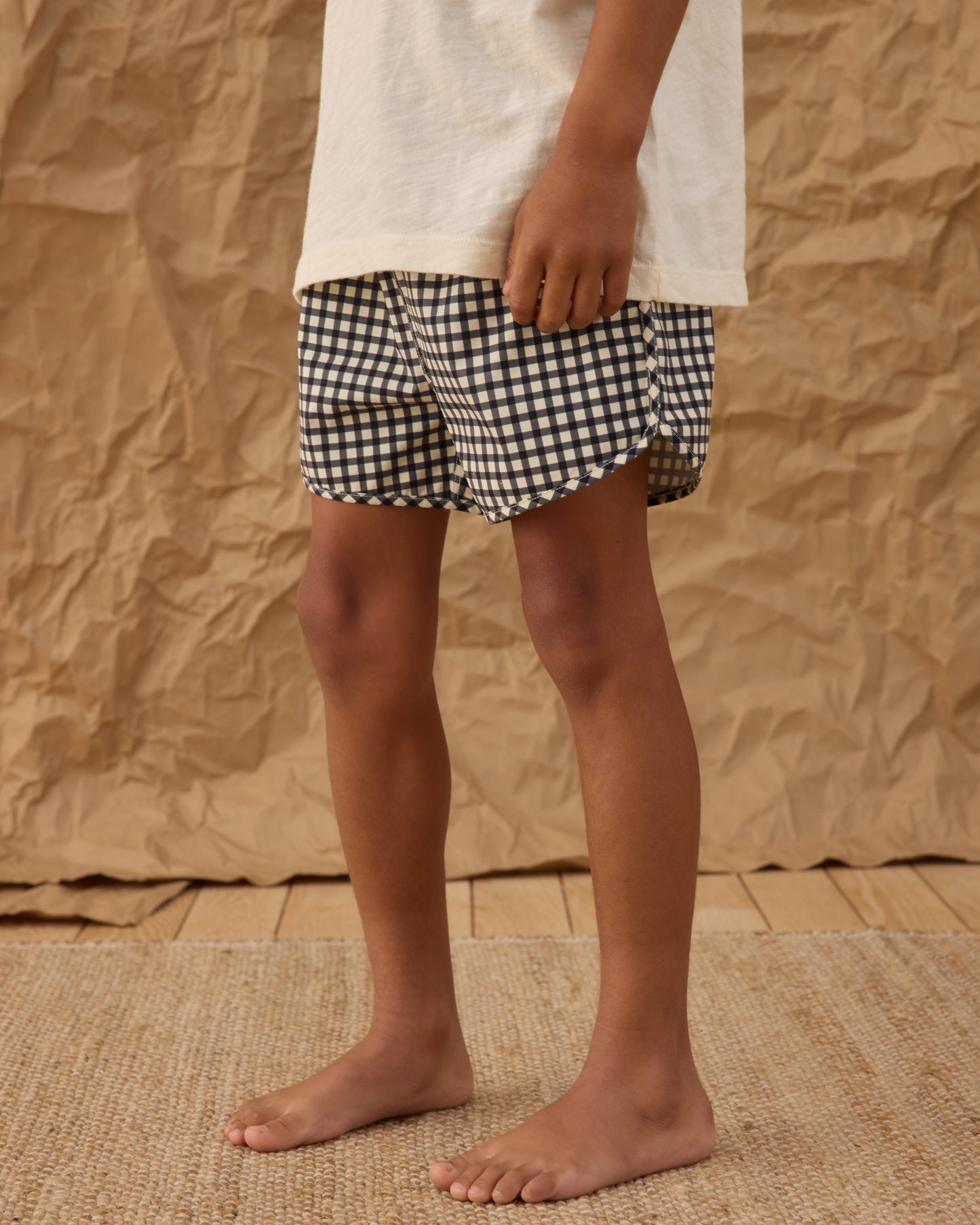 Swim Trunk Black Gingham - Rylee + Cru | Kids Clothes | Trendy Baby Clothes | Modern Infant Outfits |