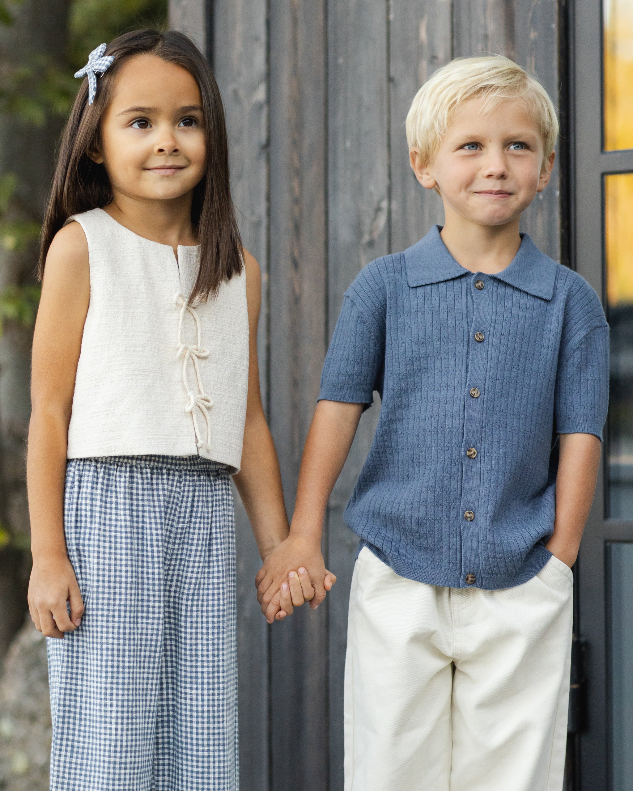 Wide Leg Pant Marine Gingham – Rylee + Cru