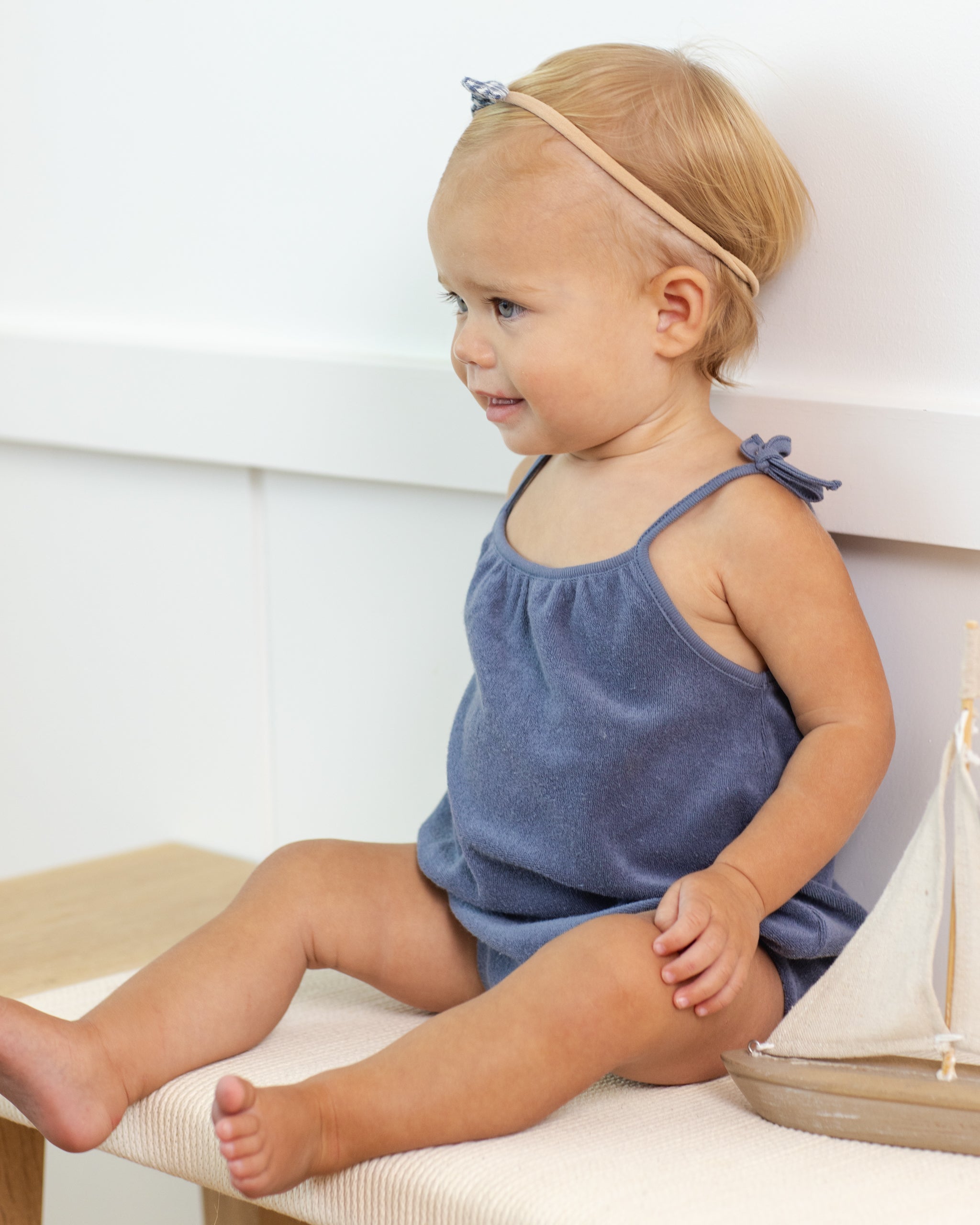 عصابة رأس ذات عقدة صغيرة من القماش القطني البحري