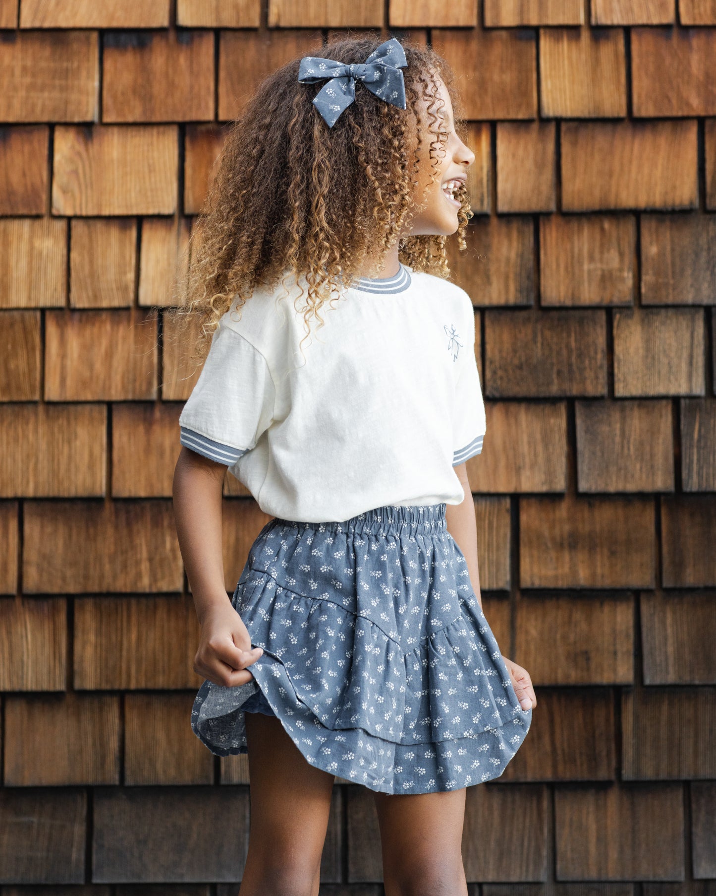 Minifalda escalonada Ditsy