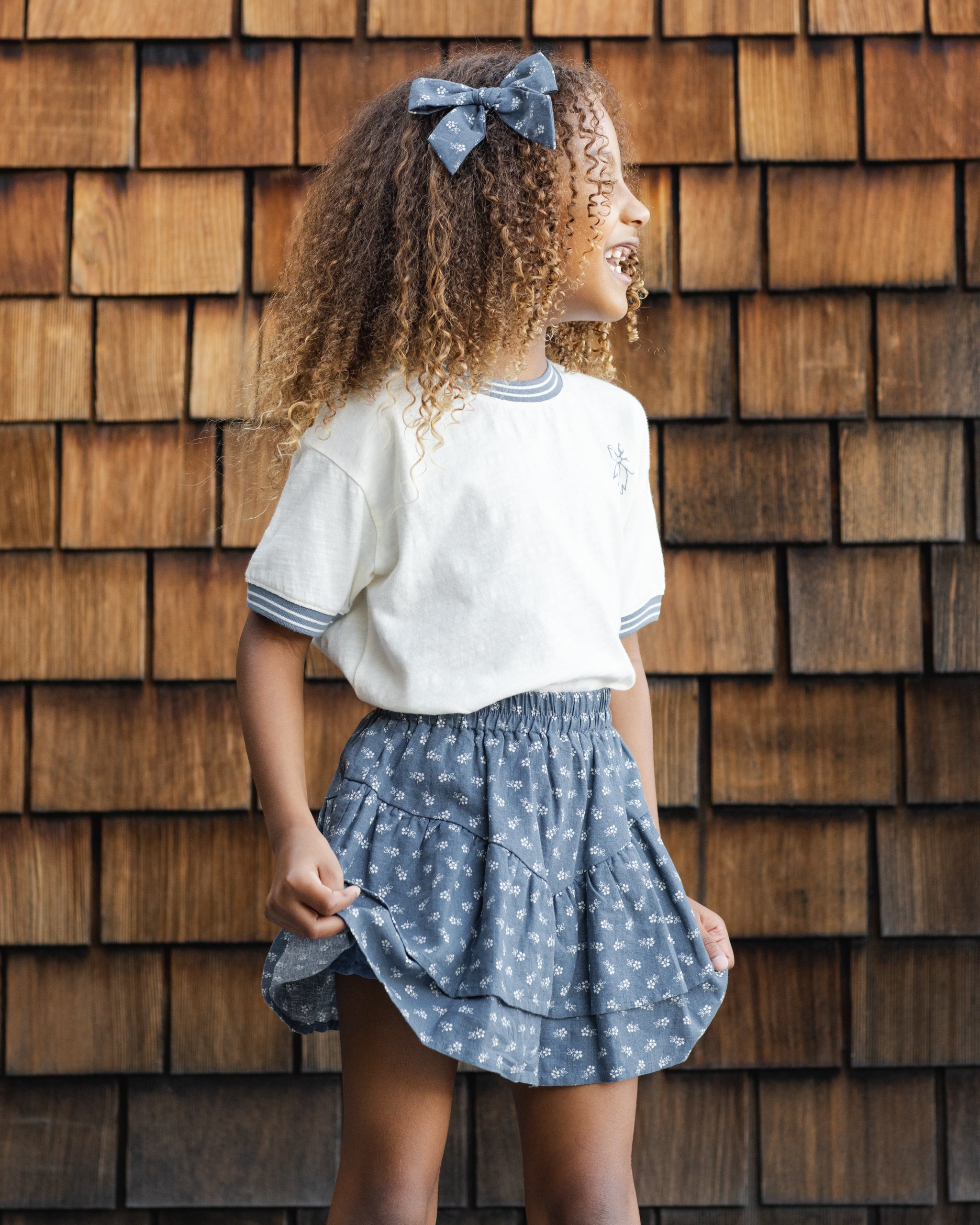 Minifalda escalonada Ditsy