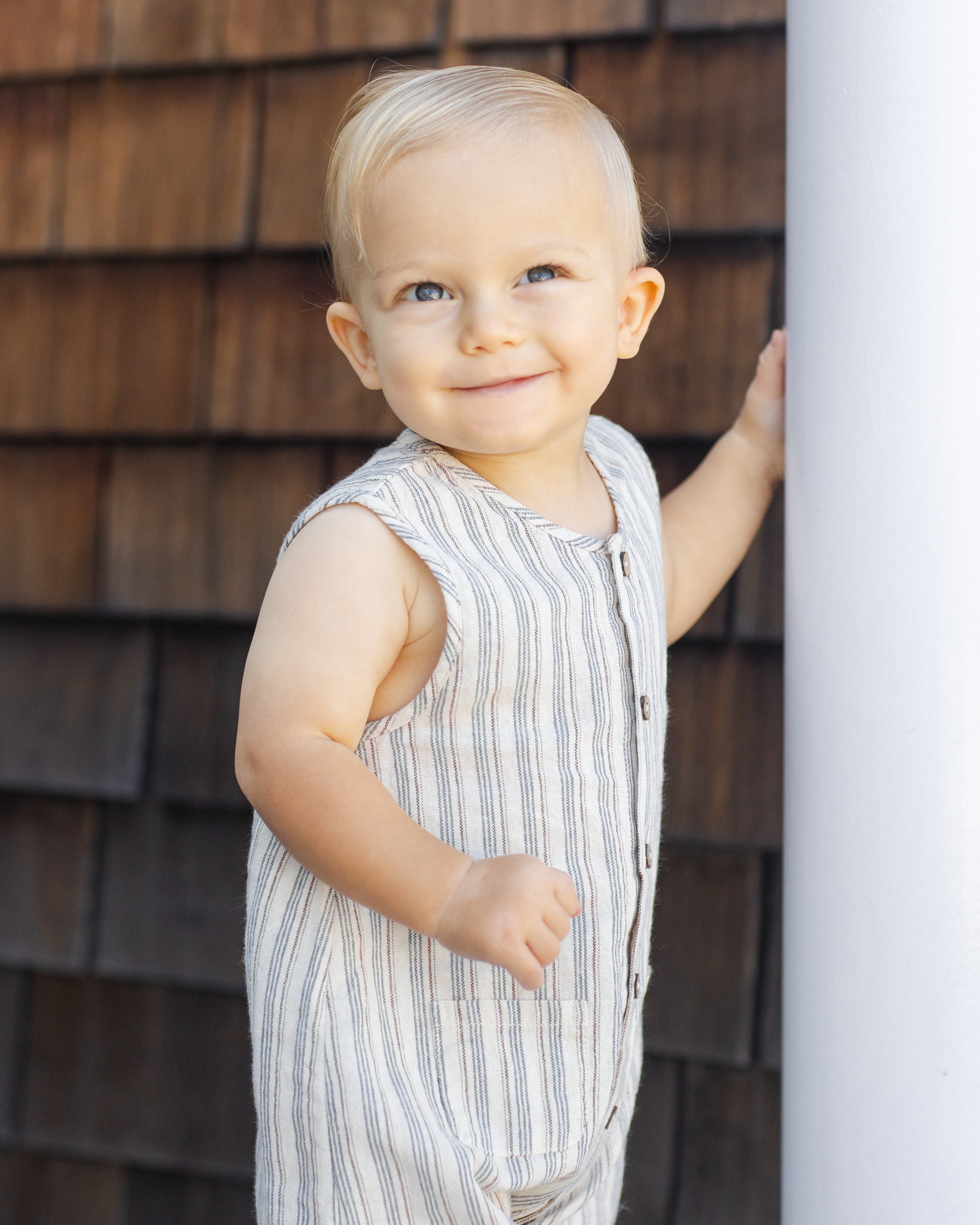 Combinaison tissée à rayures nautiques