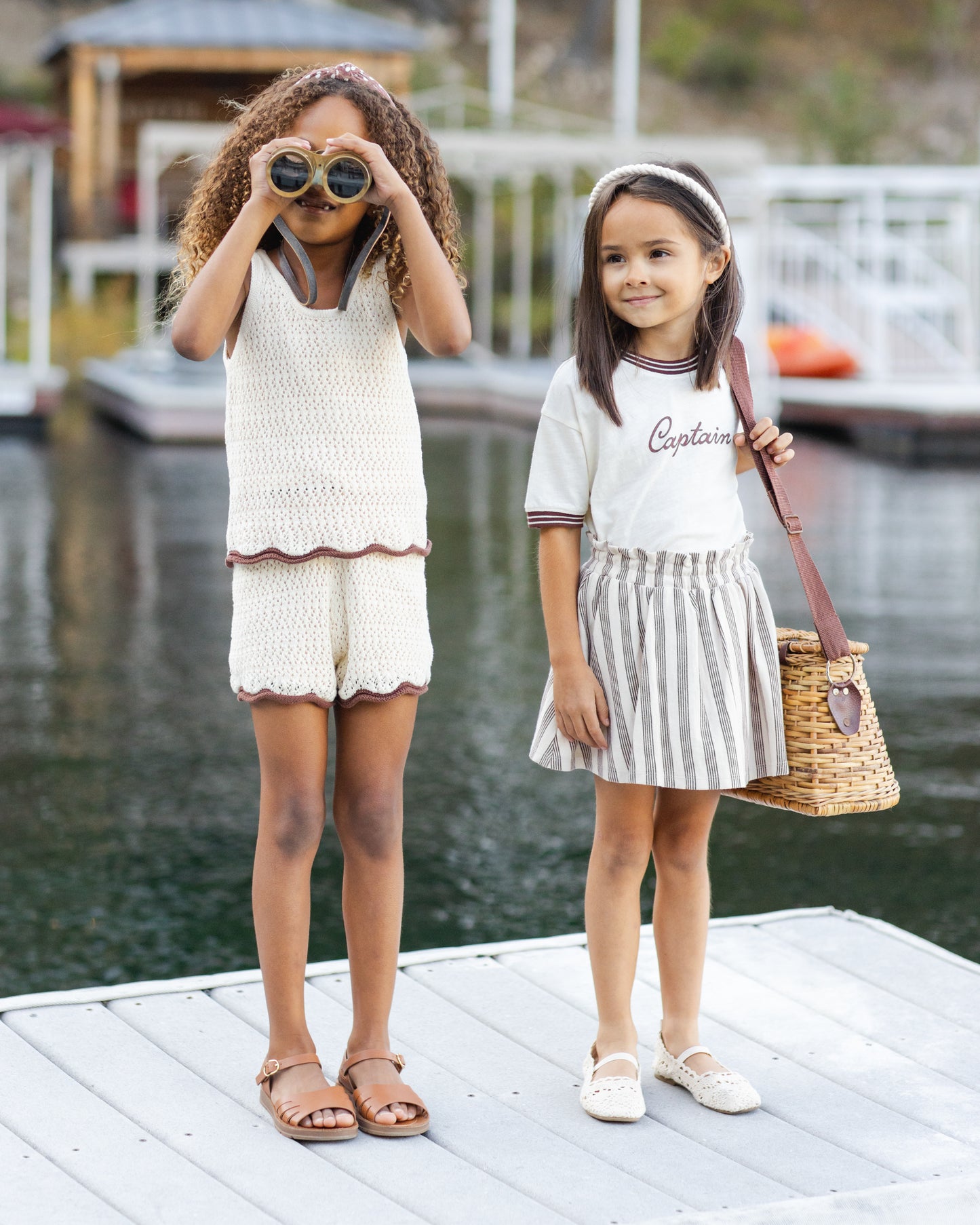 Ensemble débardeur au crochet Naturel