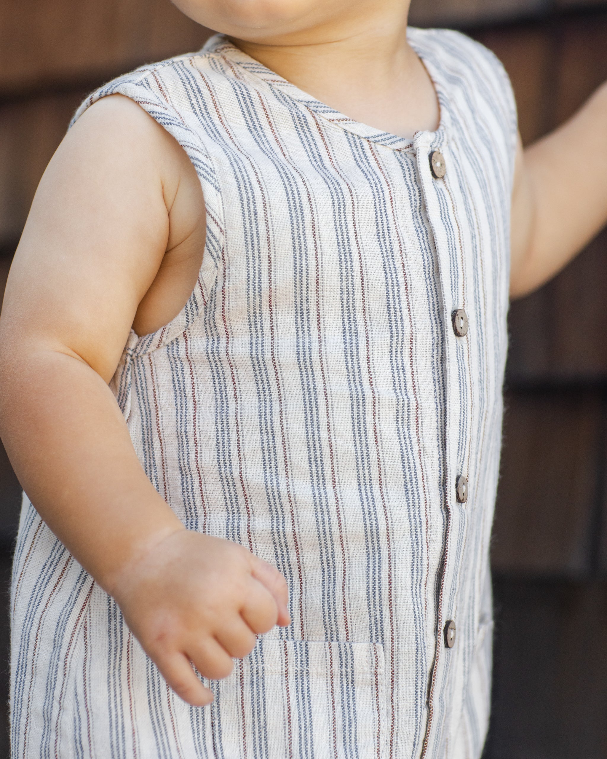 Combinaison tissée à rayures nautiques