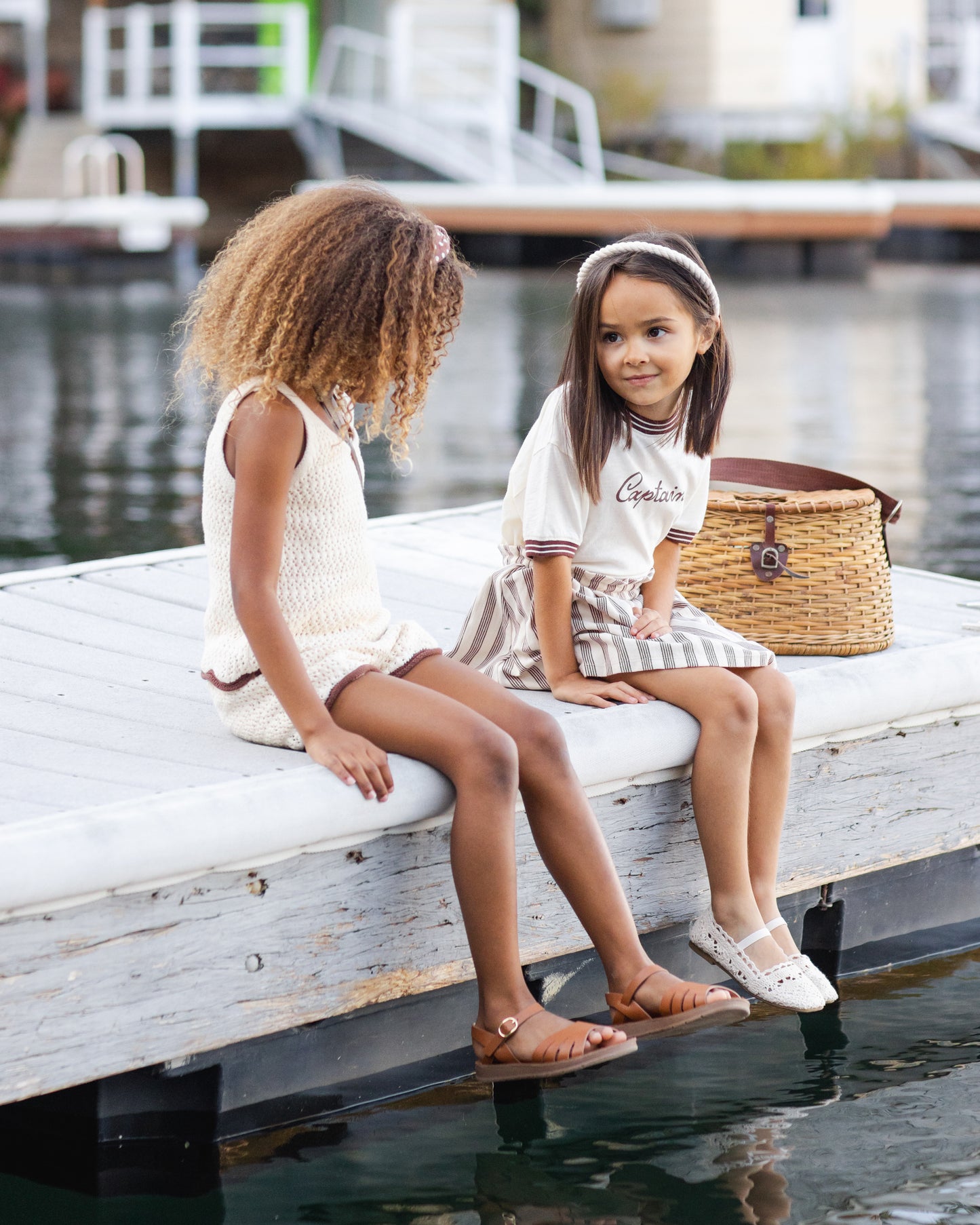 Ensemble débardeur au crochet Naturel