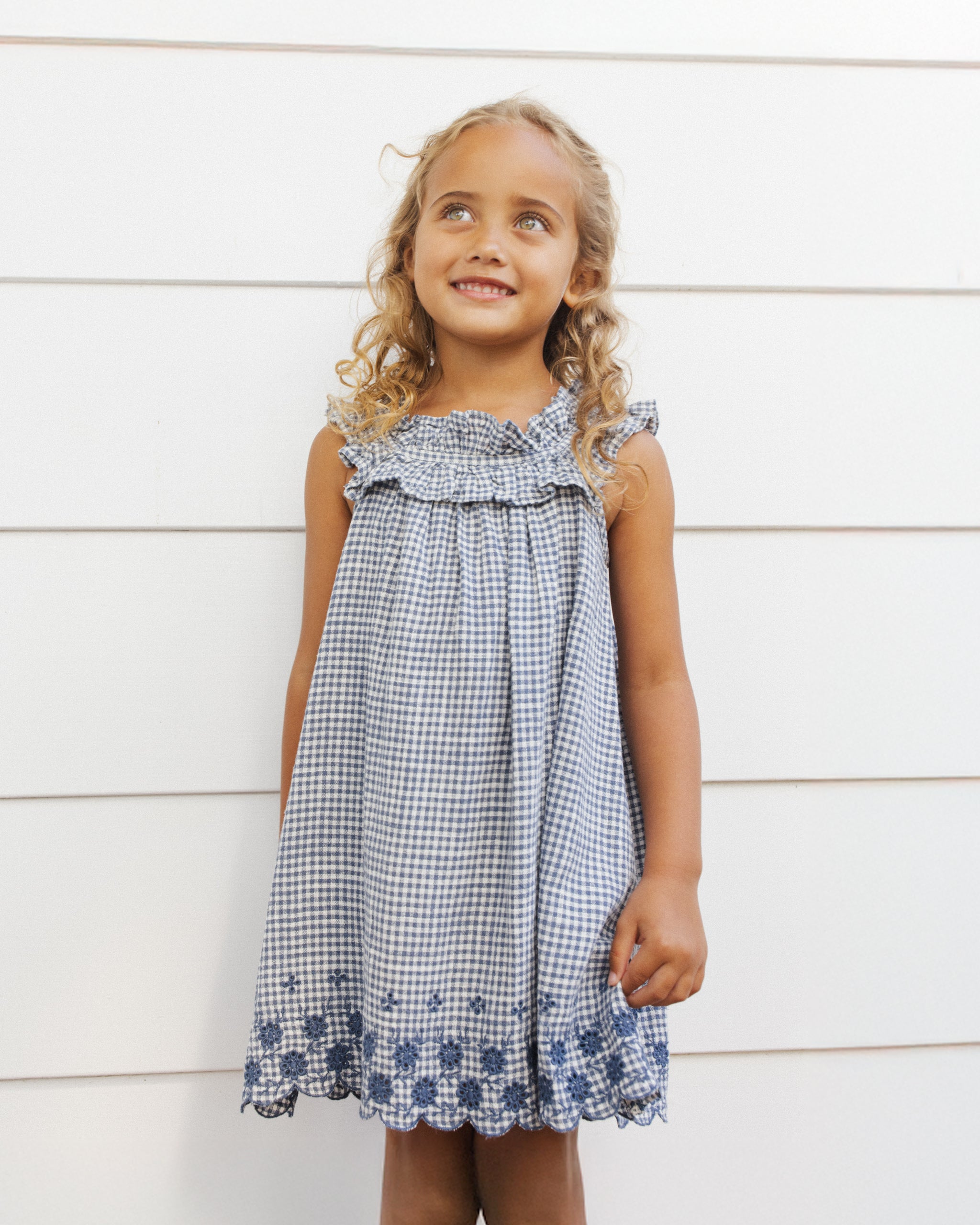 Lennon Dress Marine Gingham Rylee + Cru Lennon Dress Marine Gingham Rylee + Cru