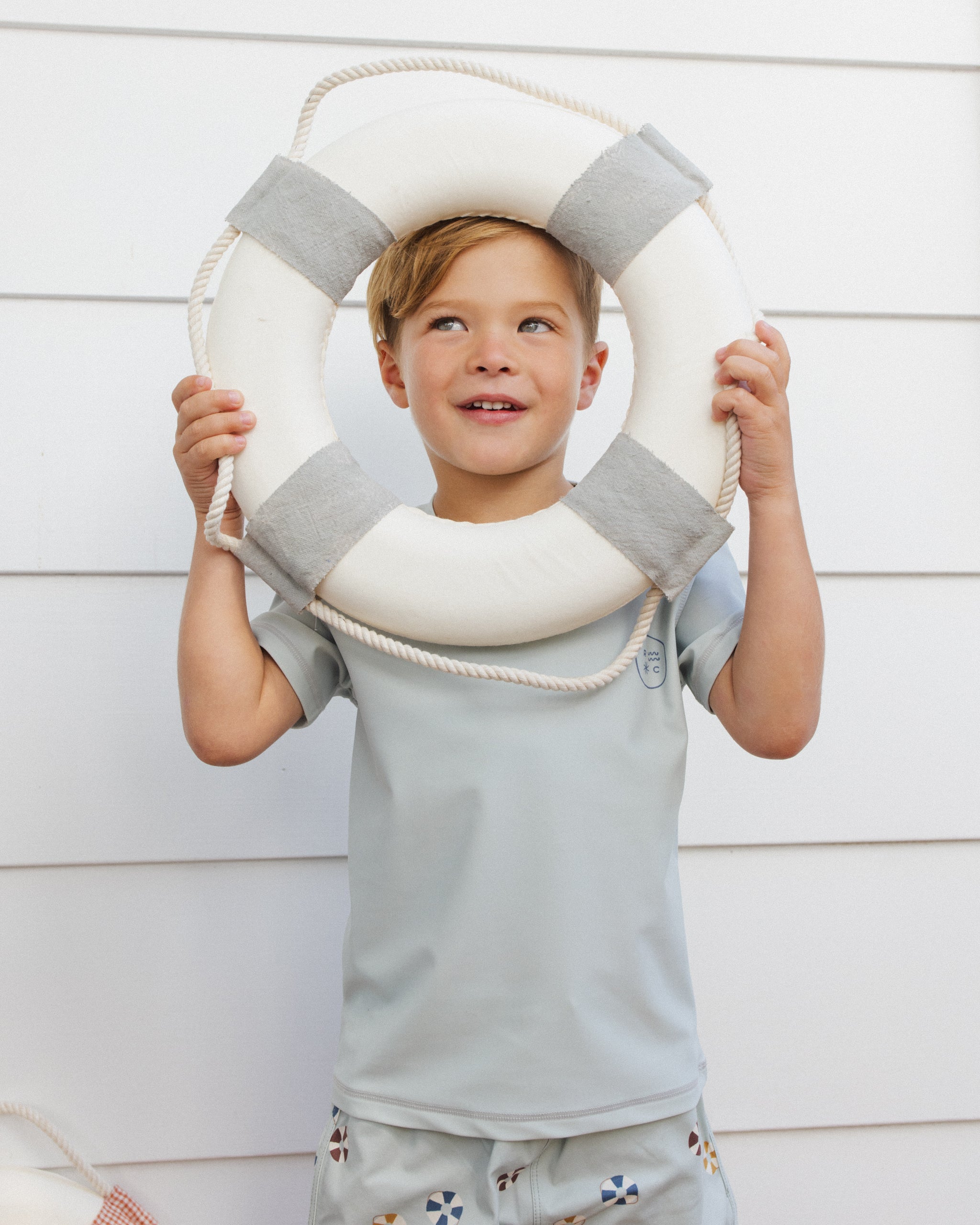 Kurzarm-Rashguard aus Seafoam