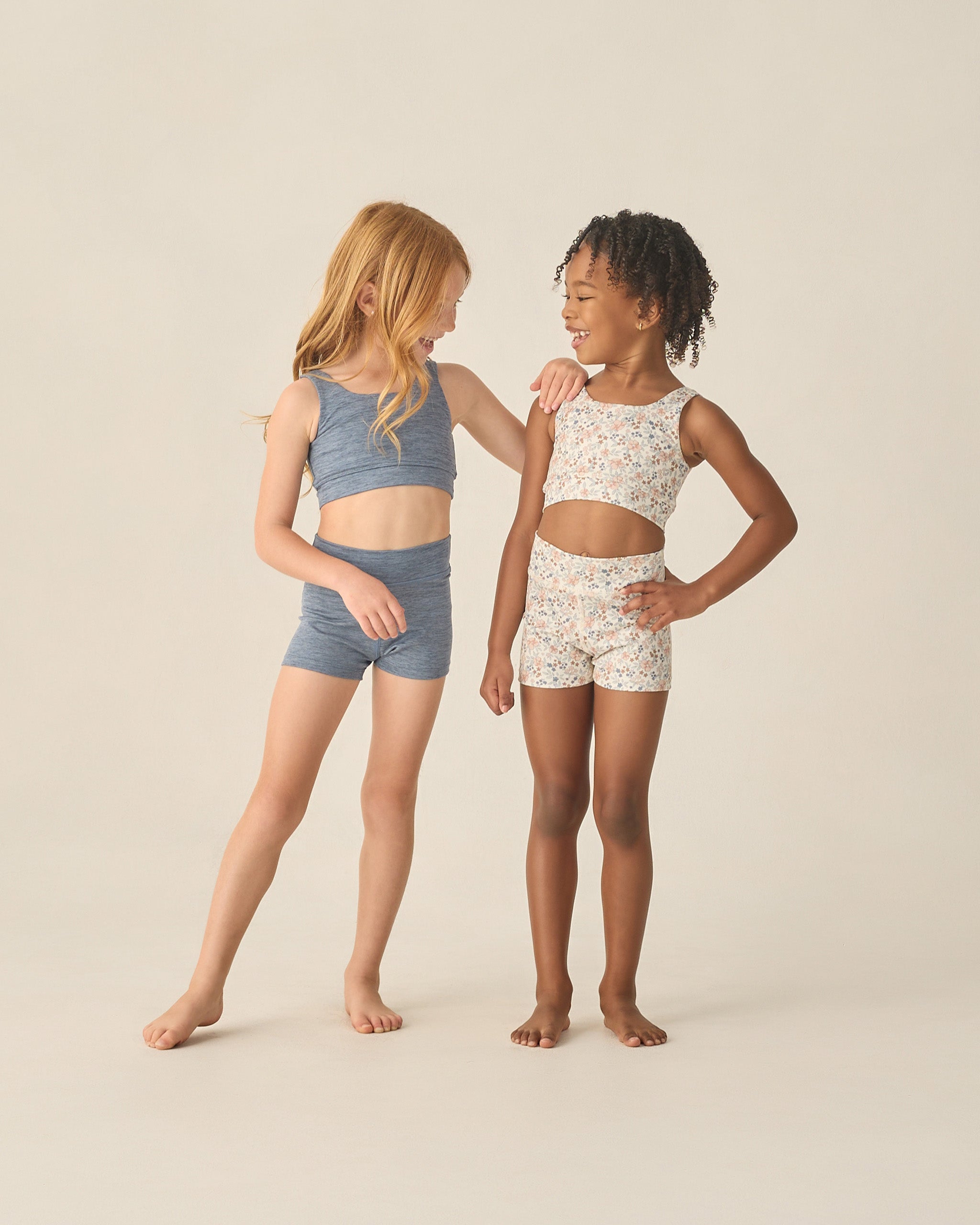 Shortie Short Heathered Marine