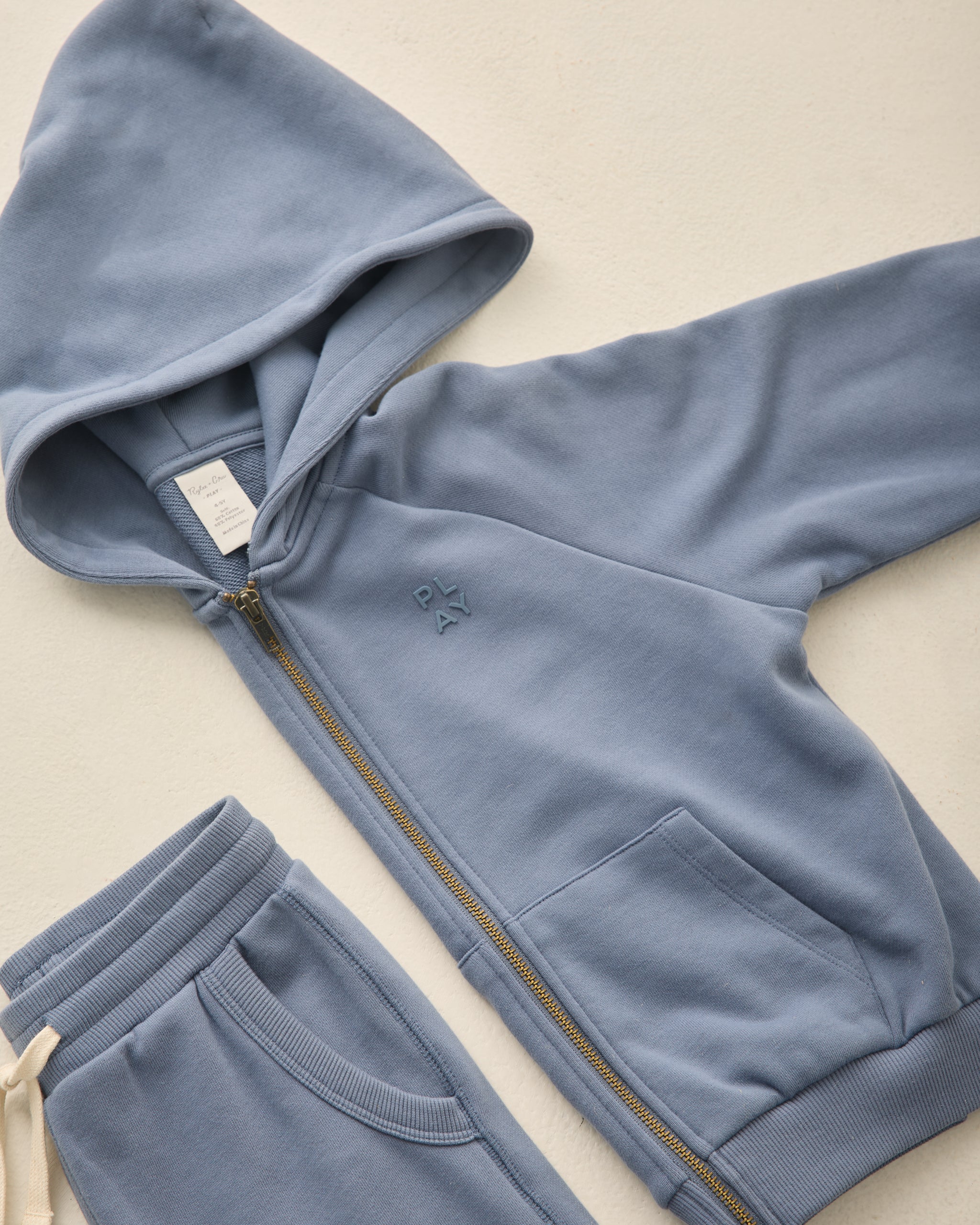 Zip Raglan Hoodie Marine