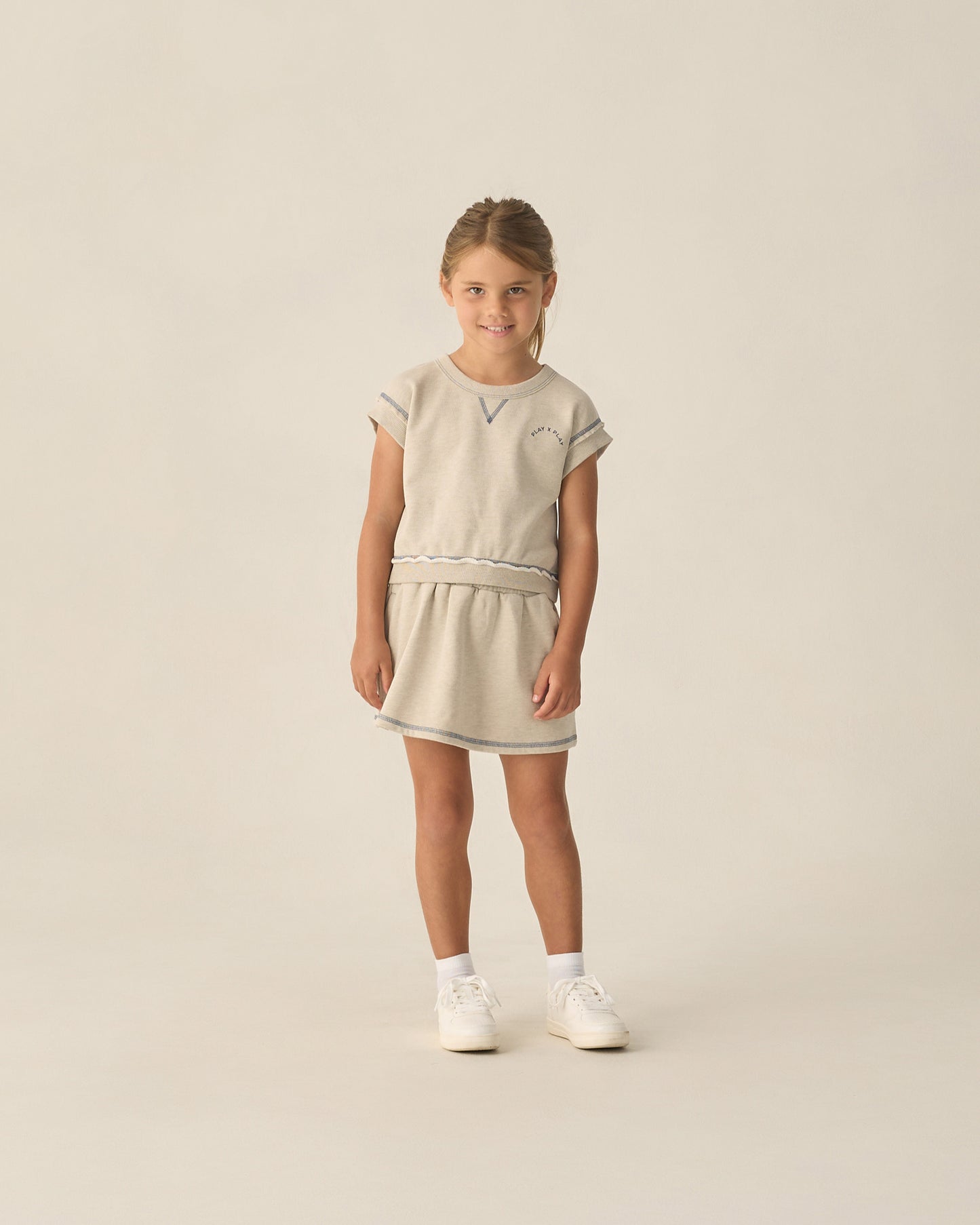 Volly Skirt Heathered Oatmeal
