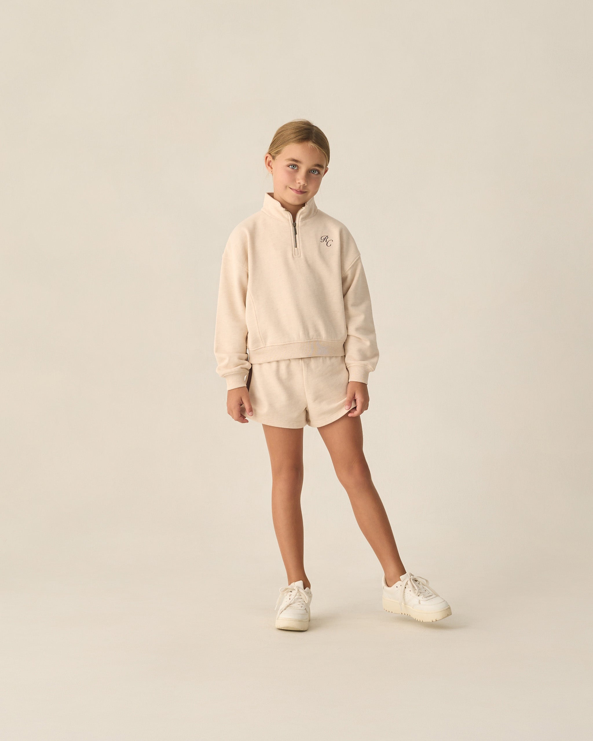 Half Zip Sweatshirt Shell Heathered