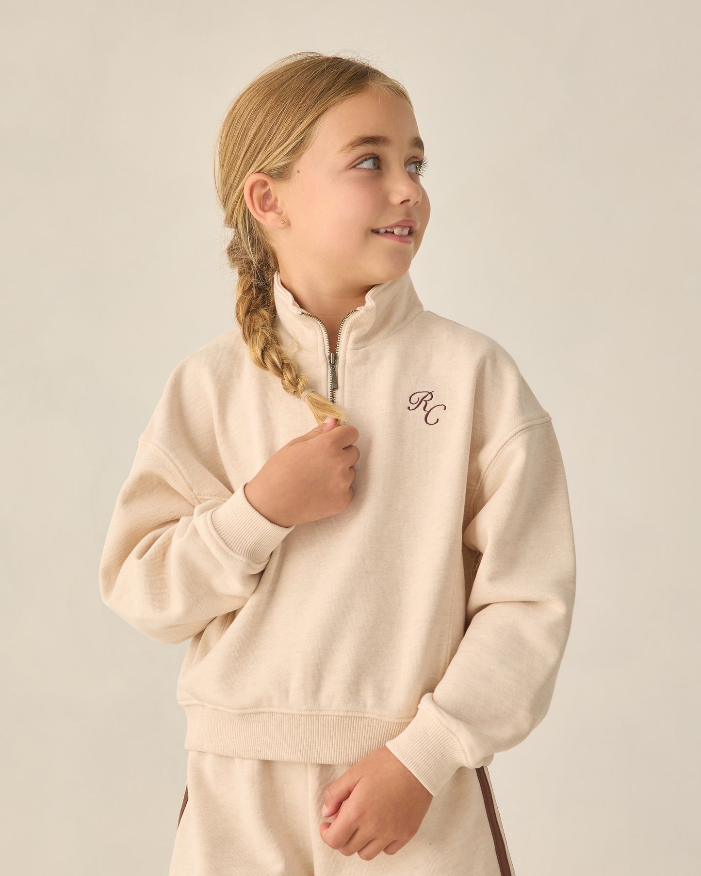 Half Zip Sweatshirt Shell Heathered