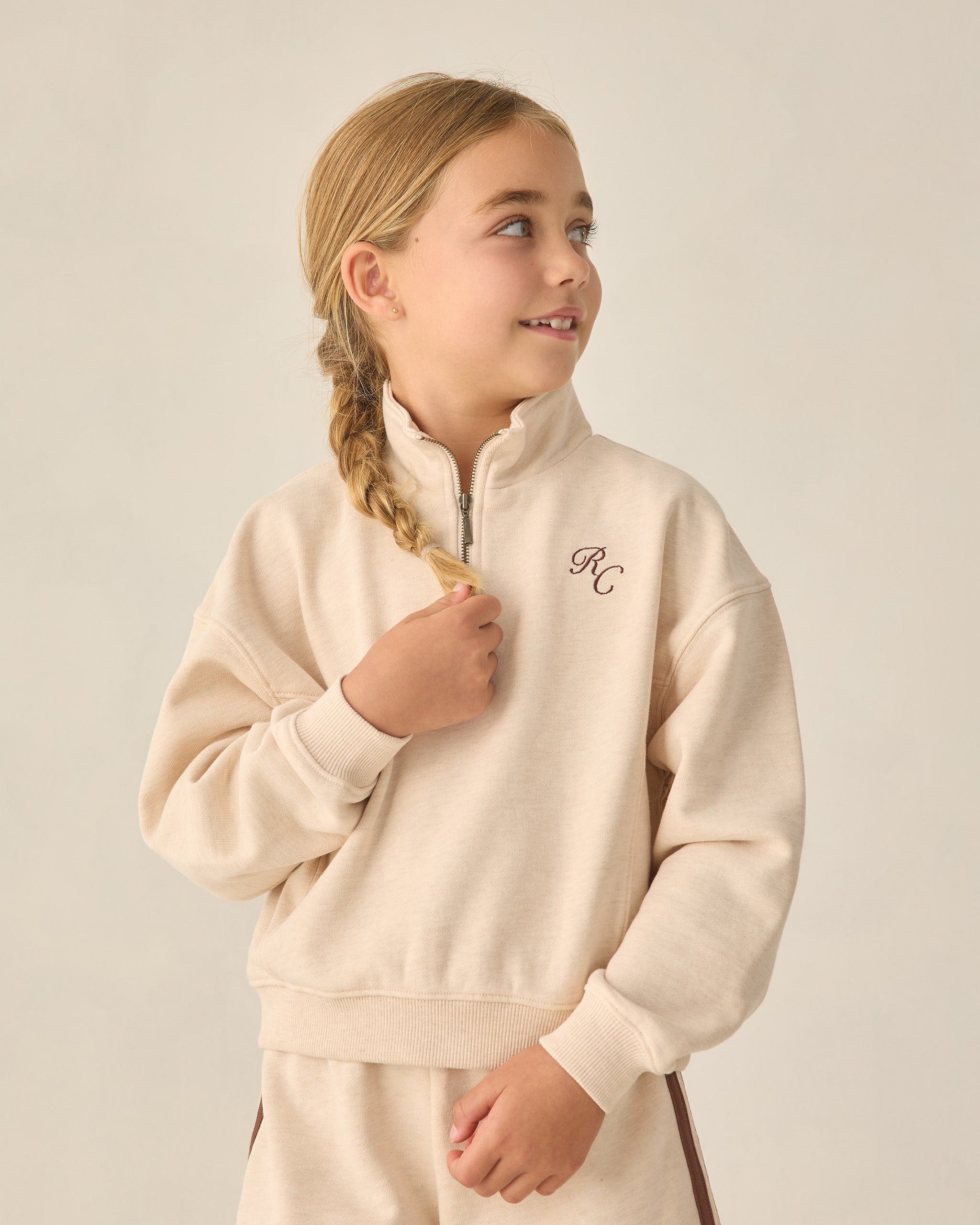 Half Zip Sweatshirt Shell Heathered