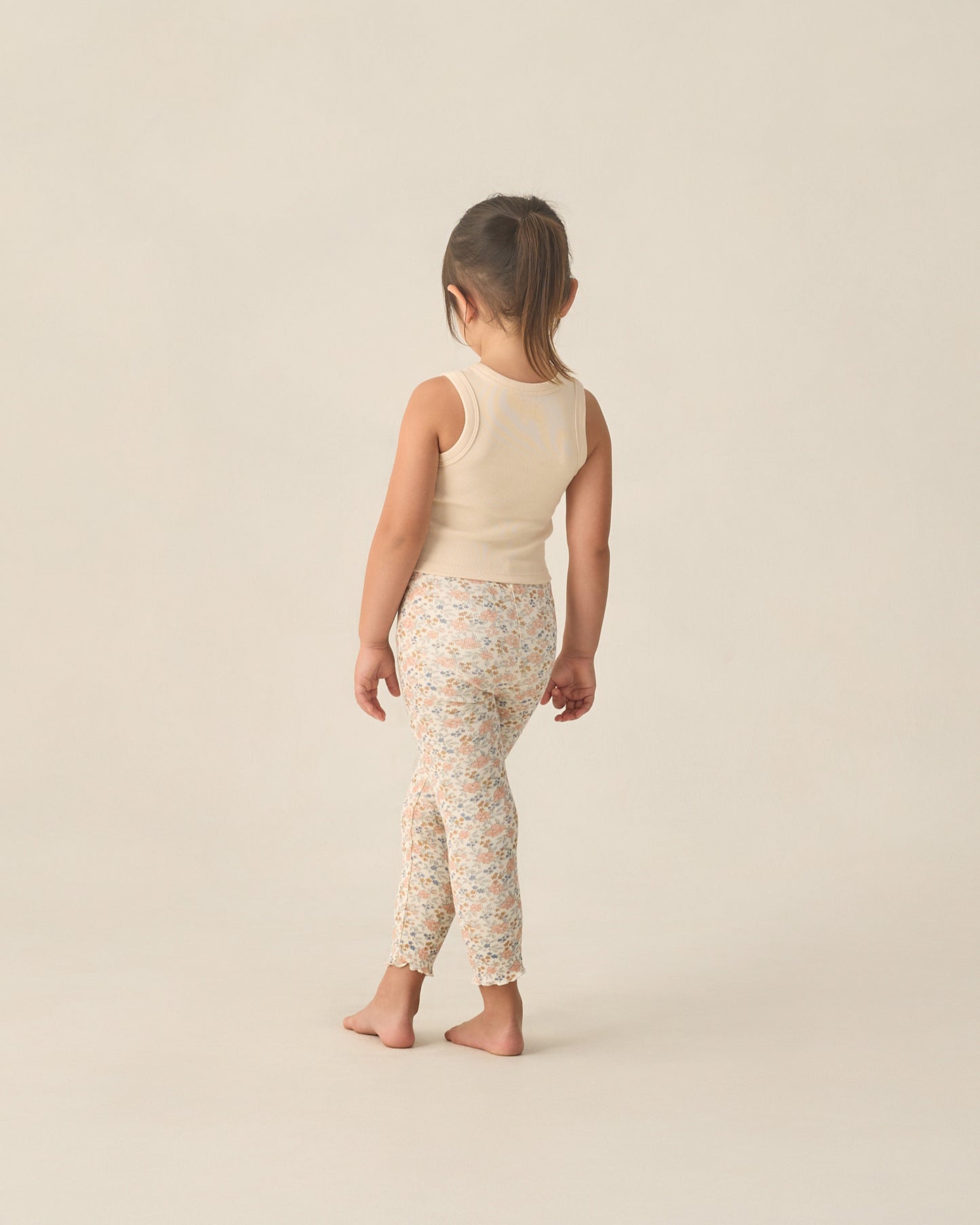 Ribbed Legging Set Flower Field, Heathered Blush