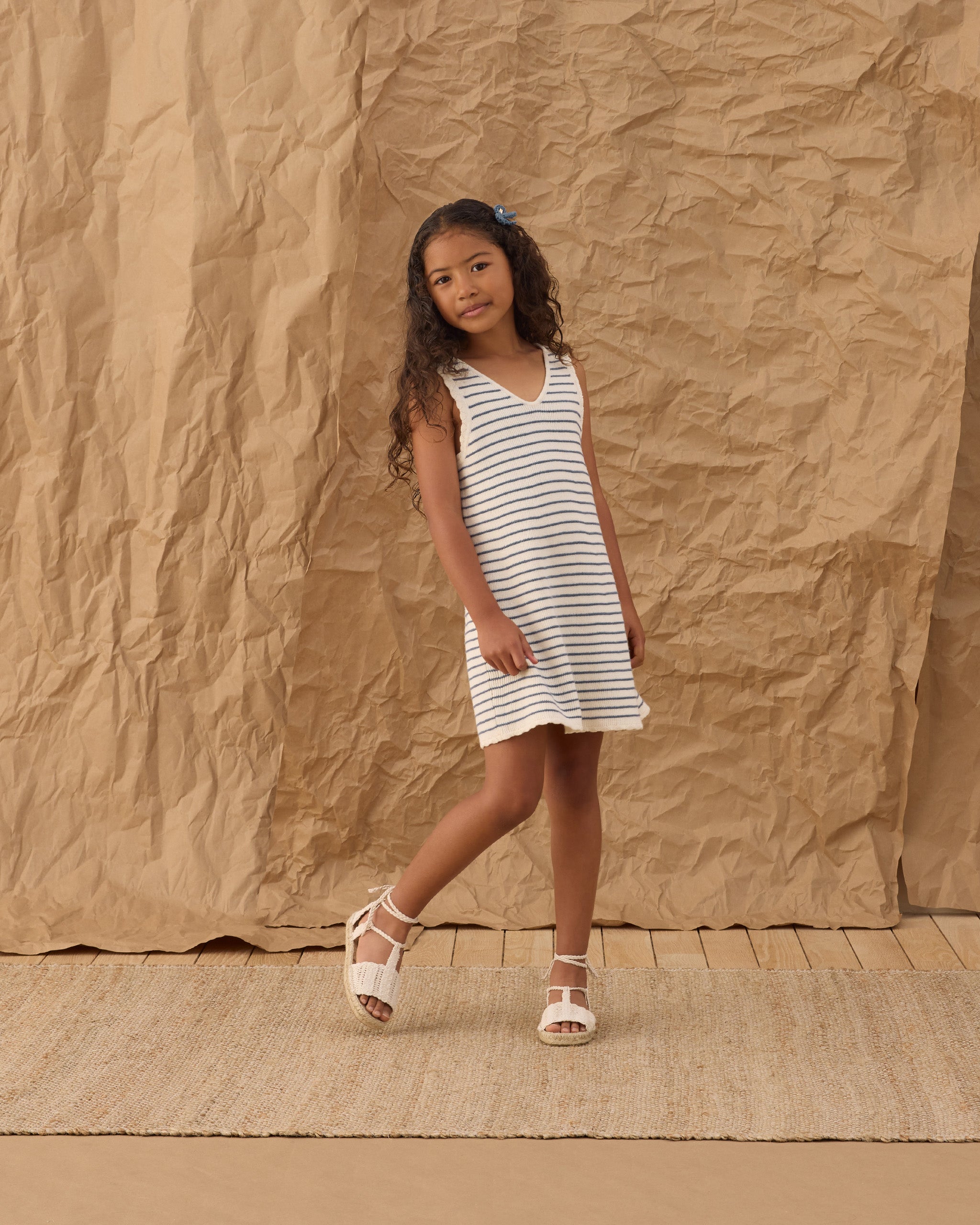 Crochet Tank Mini Dress Marine Stripe – Rylee + Cru