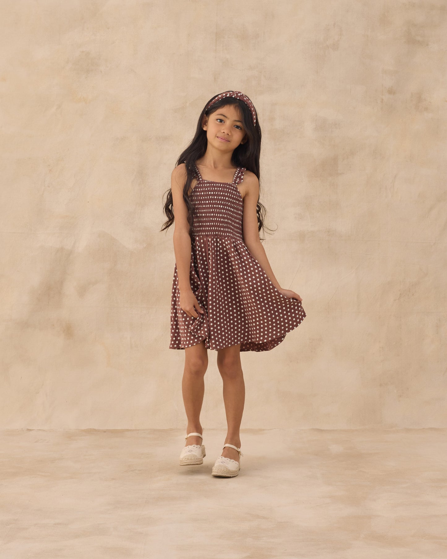 Lainey Dress Chocolate Polka Dot