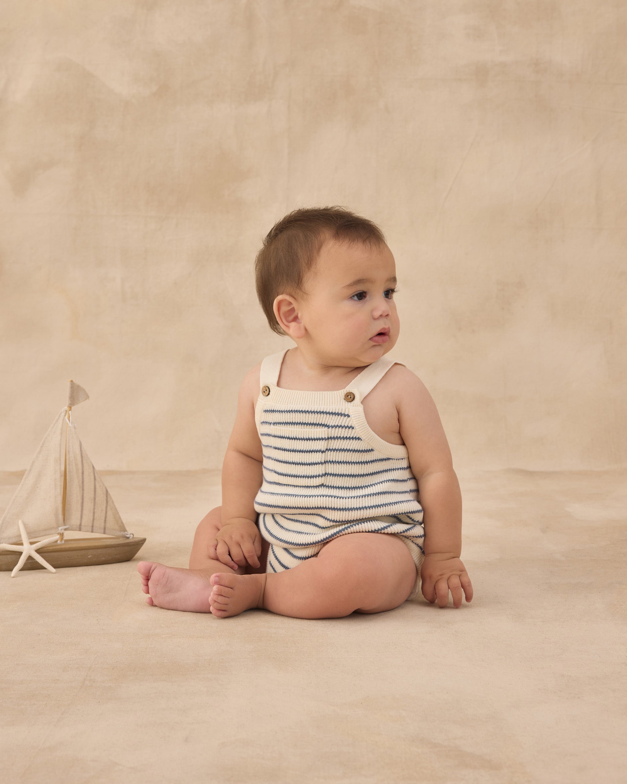 Ashton Knit Romper Marine Stripe – Rylee + Cru