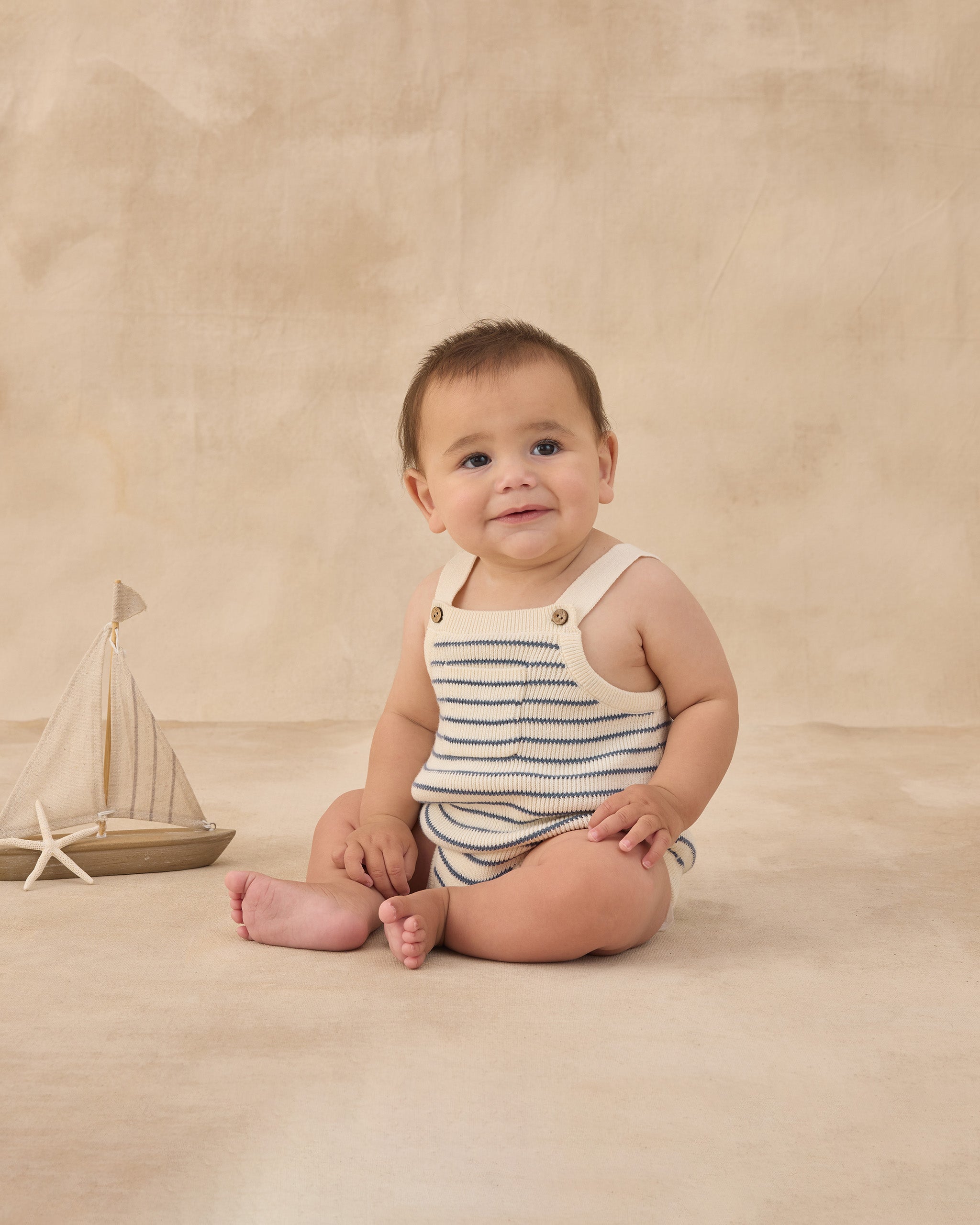 Ashton Knit Romper Marine Stripe – Rylee + Cru