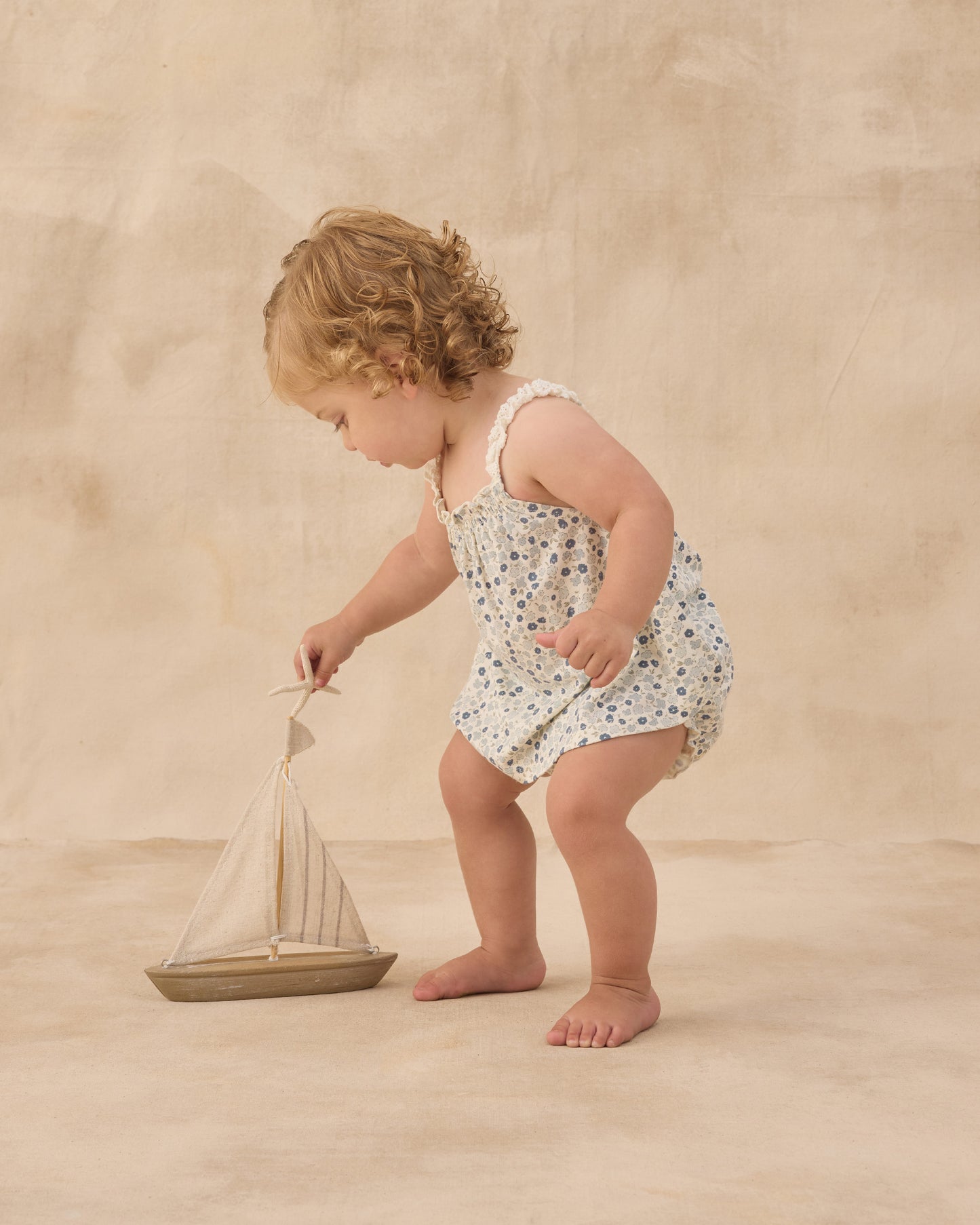 Swing Top & Bloomer Set Blue Ditsy