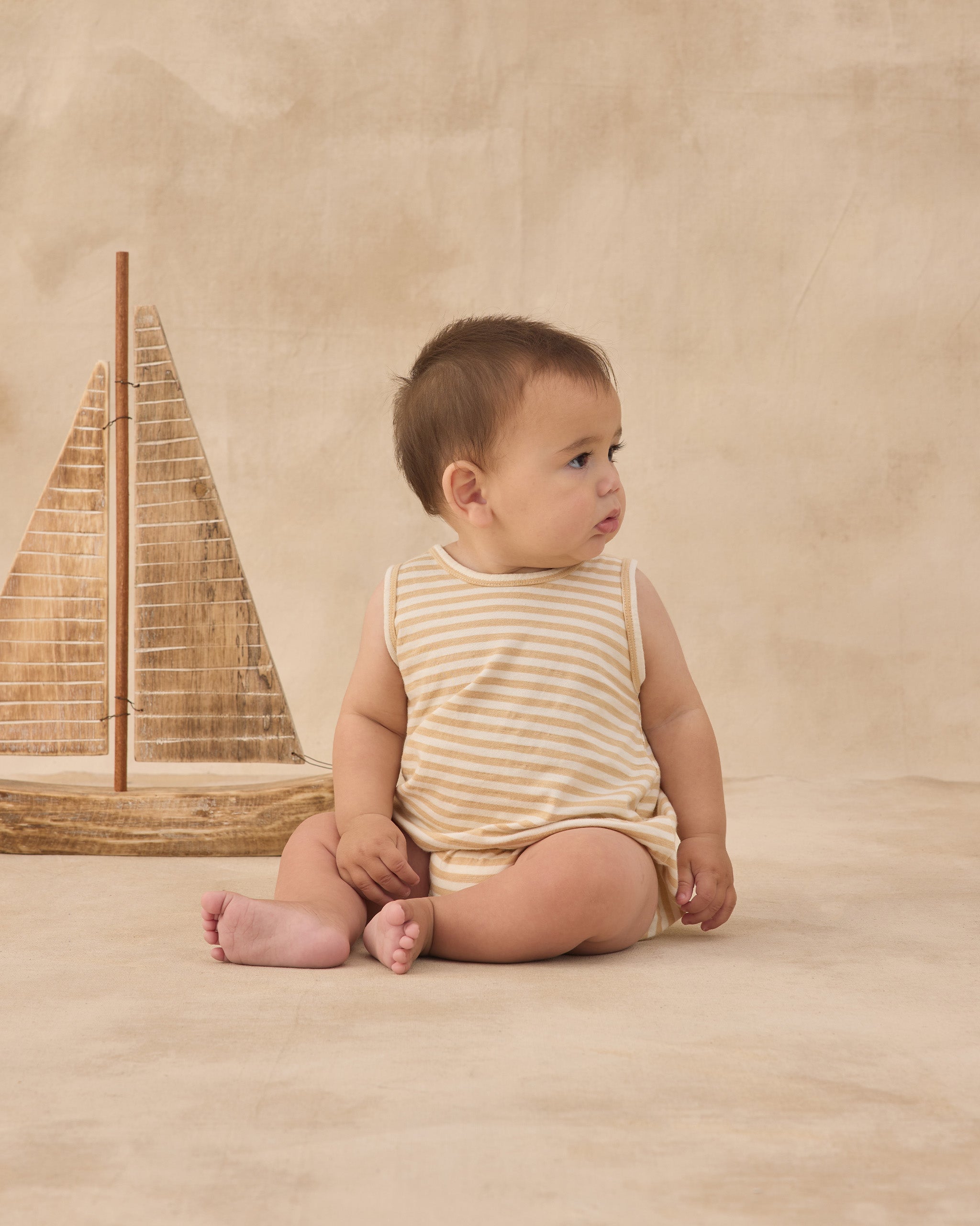 Bubble Onesie Butterscotch Stripe