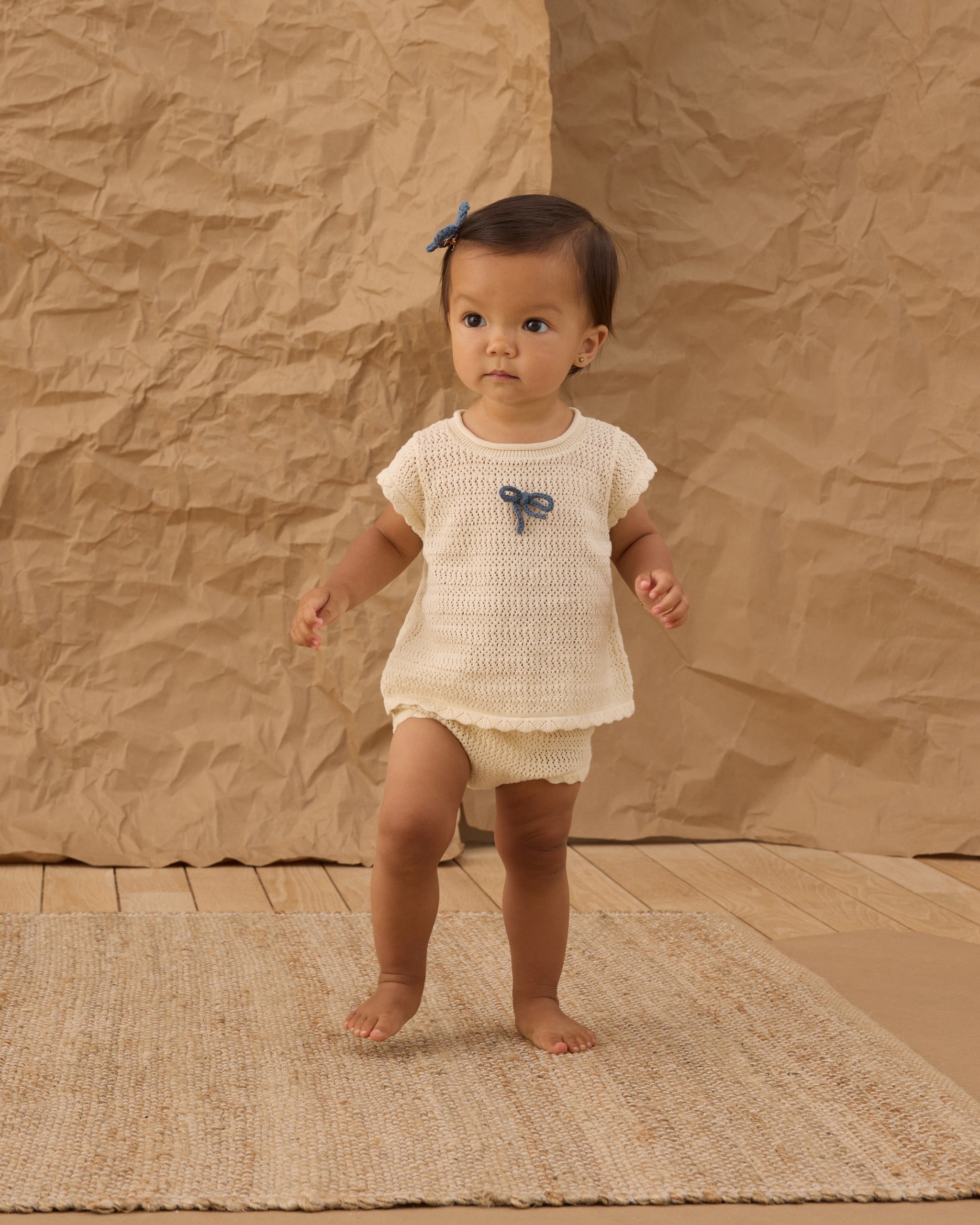Scallop Knit Baby Set Natural – Rylee + Cru