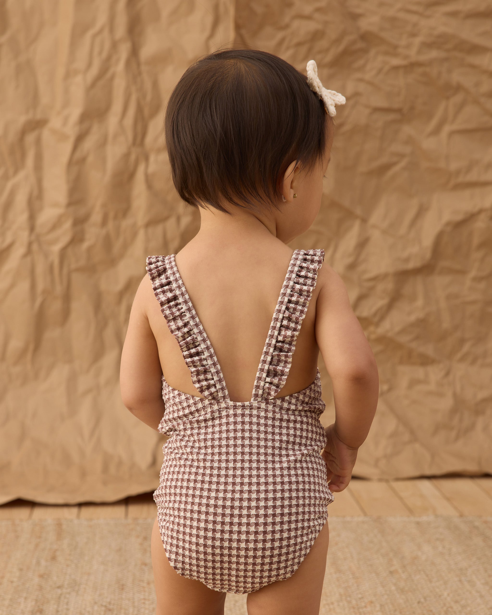 Positano One-Piece Chocolate Houndstooth – Rylee + Cru