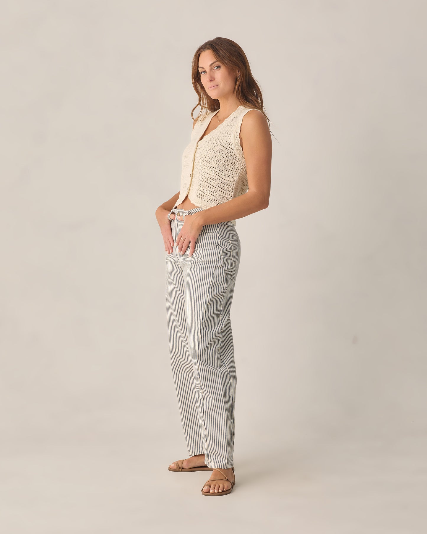 Women's Knit Vest Natural