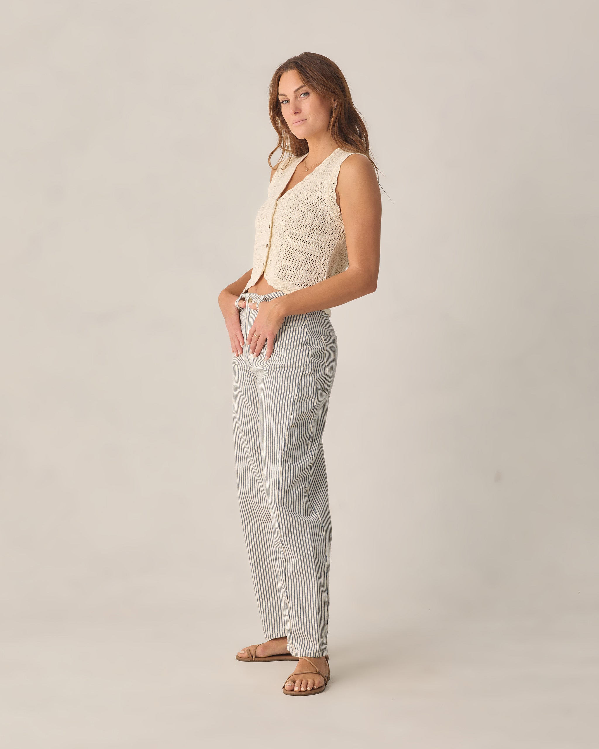 Women's Knit Vest Natural