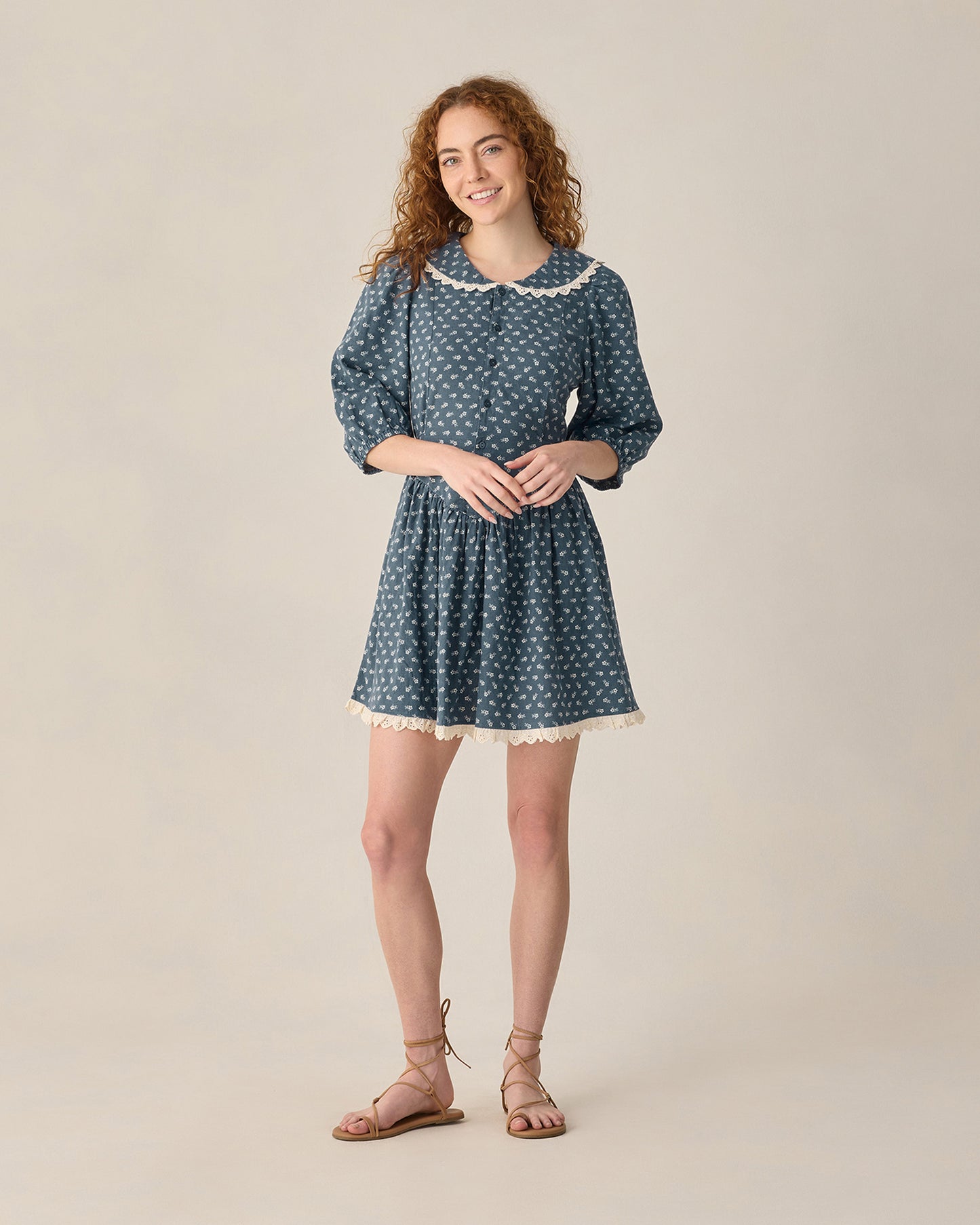 blue ginger dresses Women's Ginger Dress Ditsy, S at Rylee + Cru
