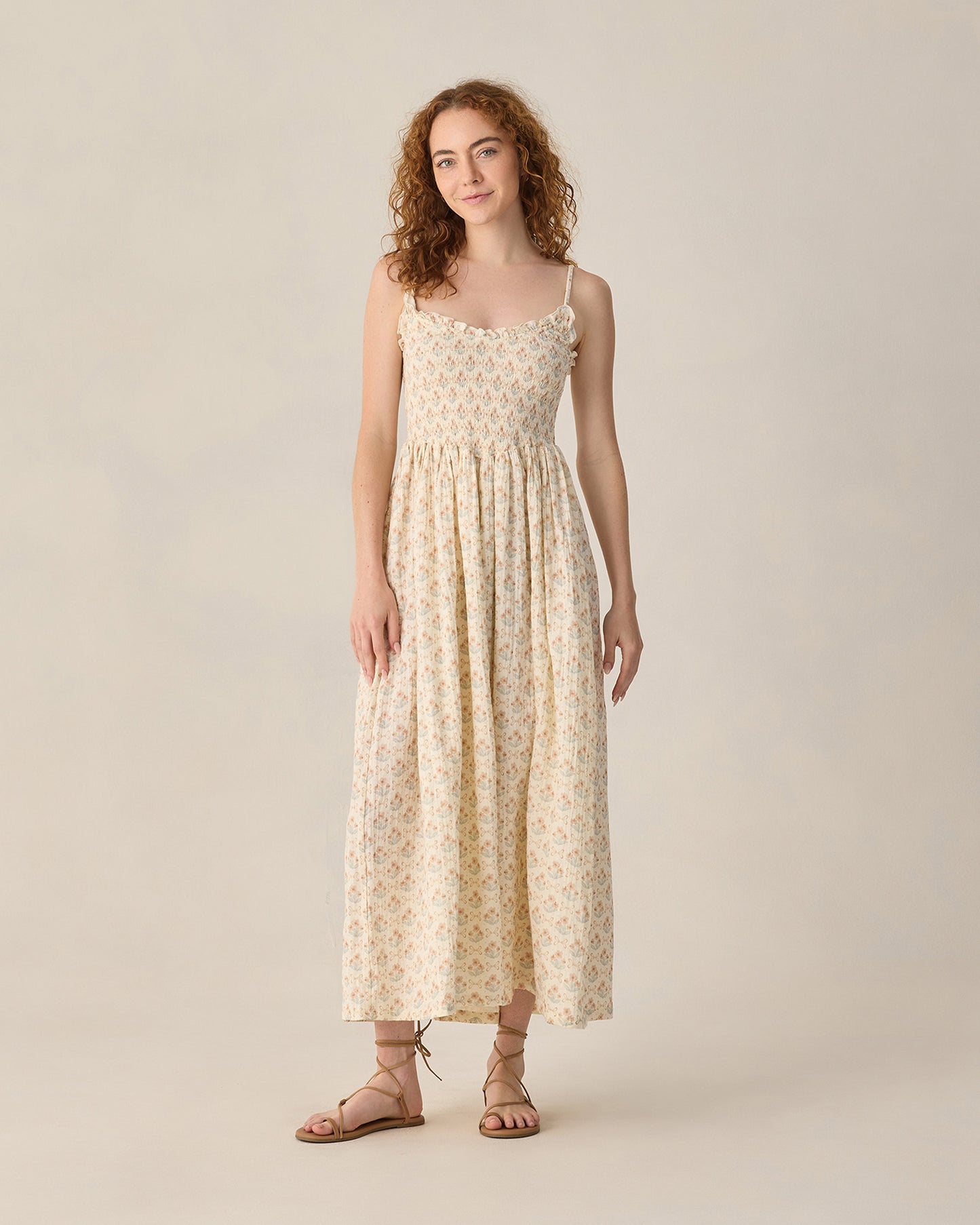 chrissy floral maxi dress Saaksha & Kinni Chrissy Floral Print Micro Pleat Maxi Dress