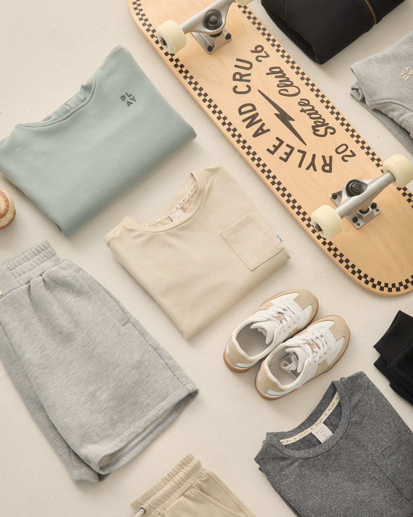 Cove Essential Pocket Tee Heathered Pebble - Rylee + Cru | Kids Clothes | Trendy Baby Clothes | Modern Infant Outfits |