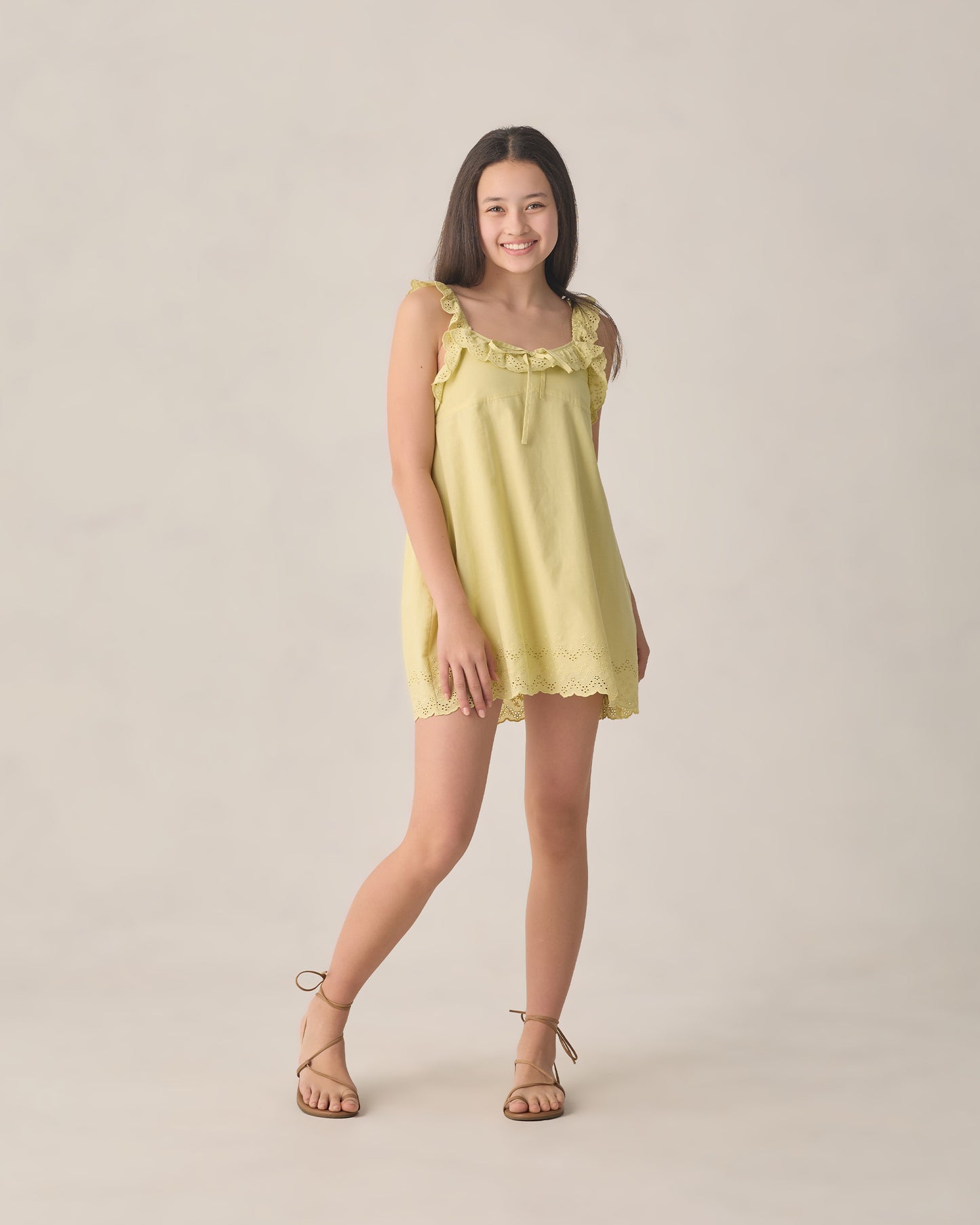 Teen Ida Mini Dress Citron 16Y Teen Ida Mini Dress Citron 16Y