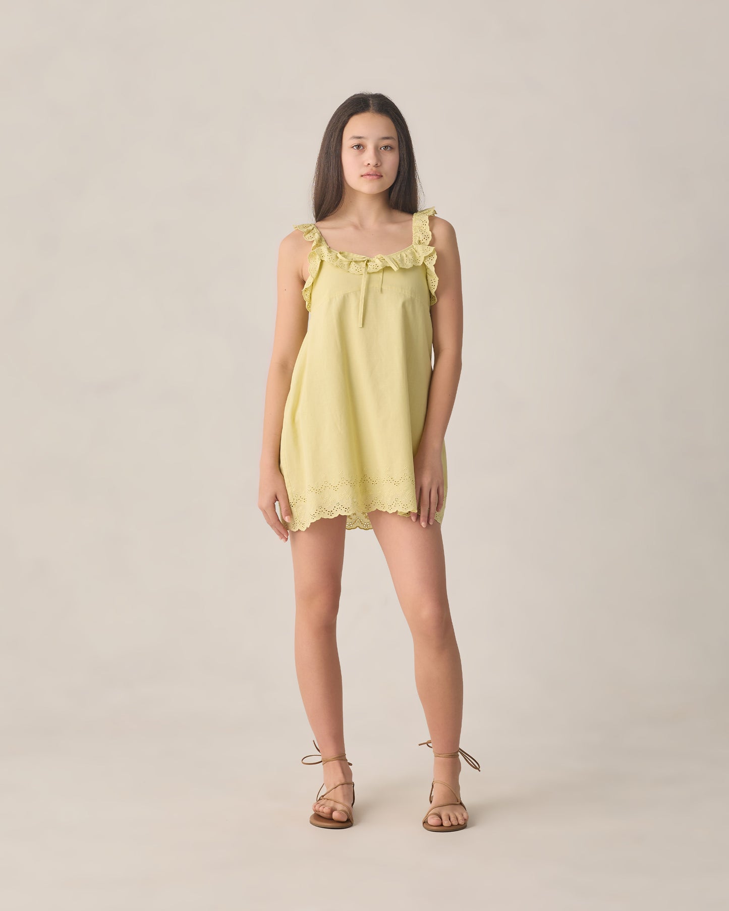Teen Ida Mini Dress Citron - Rylee + Cru | Kids Clothes | Trendy Baby Clothes | Modern Infant Outfits |