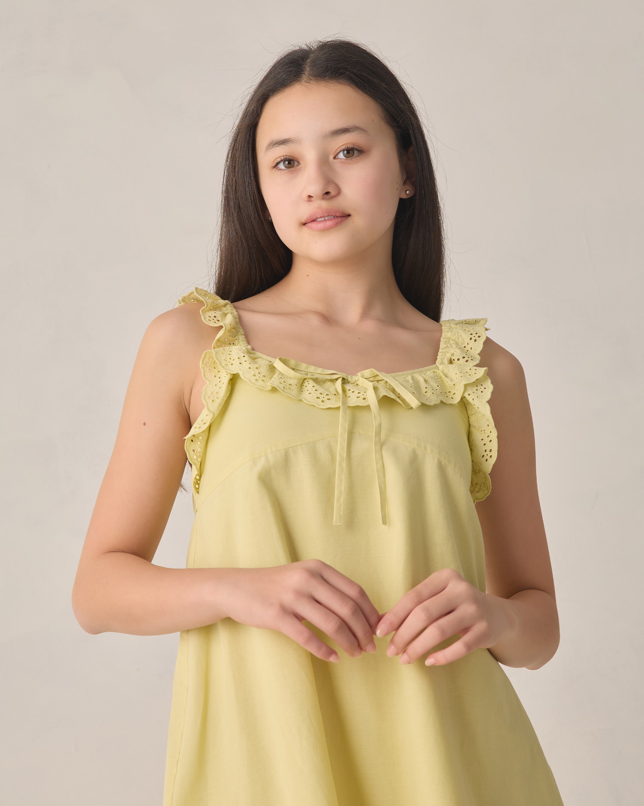 Teen Ida Mini Dress Citron Rylee + Cru Teen Ida Mini Dress Citron Rylee + Cru