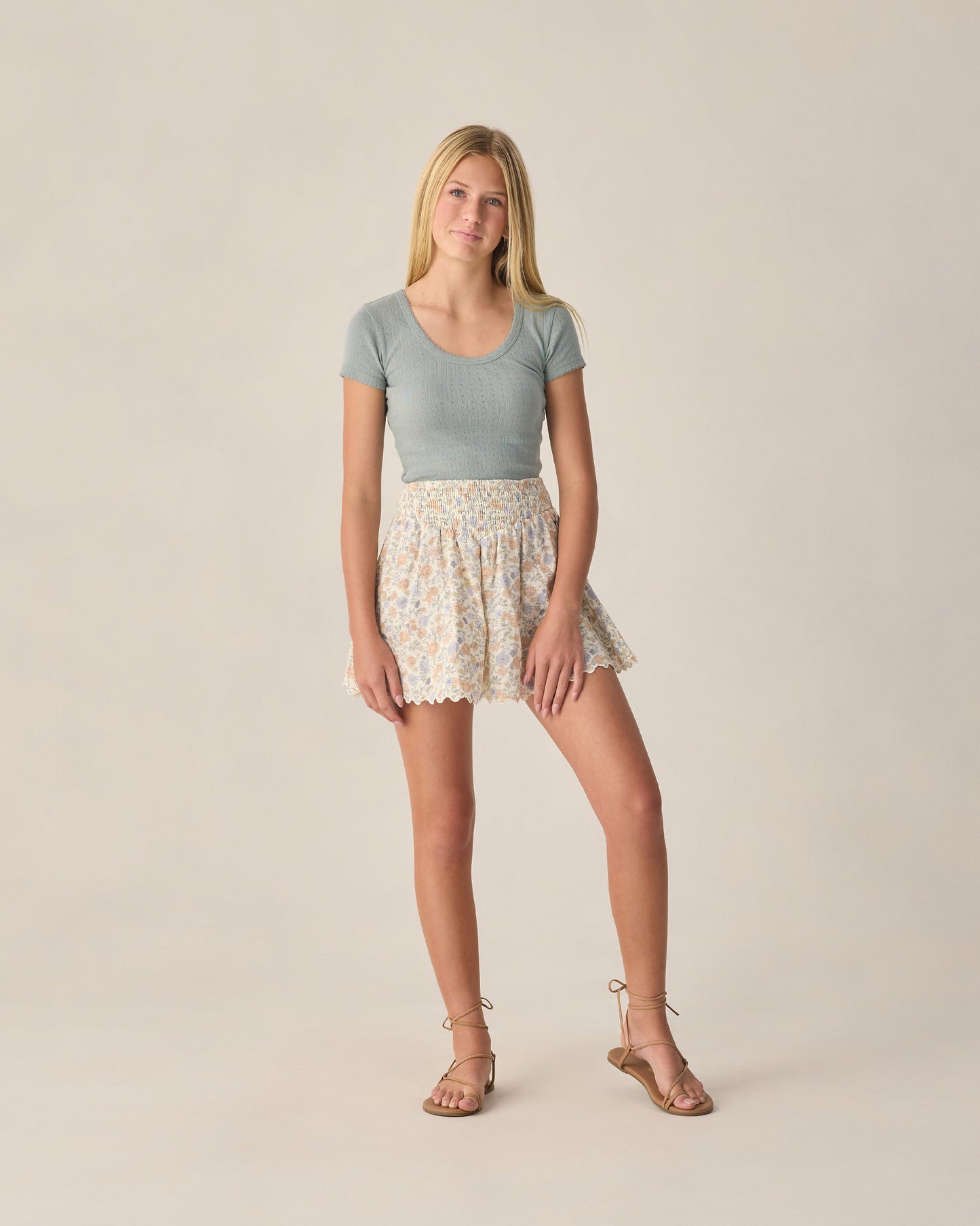 Teen Pointelle Jersey Sea Green - Rylee + Cru | Kids Clothes | Trendy Baby Clothes | Modern Infant Outfits |