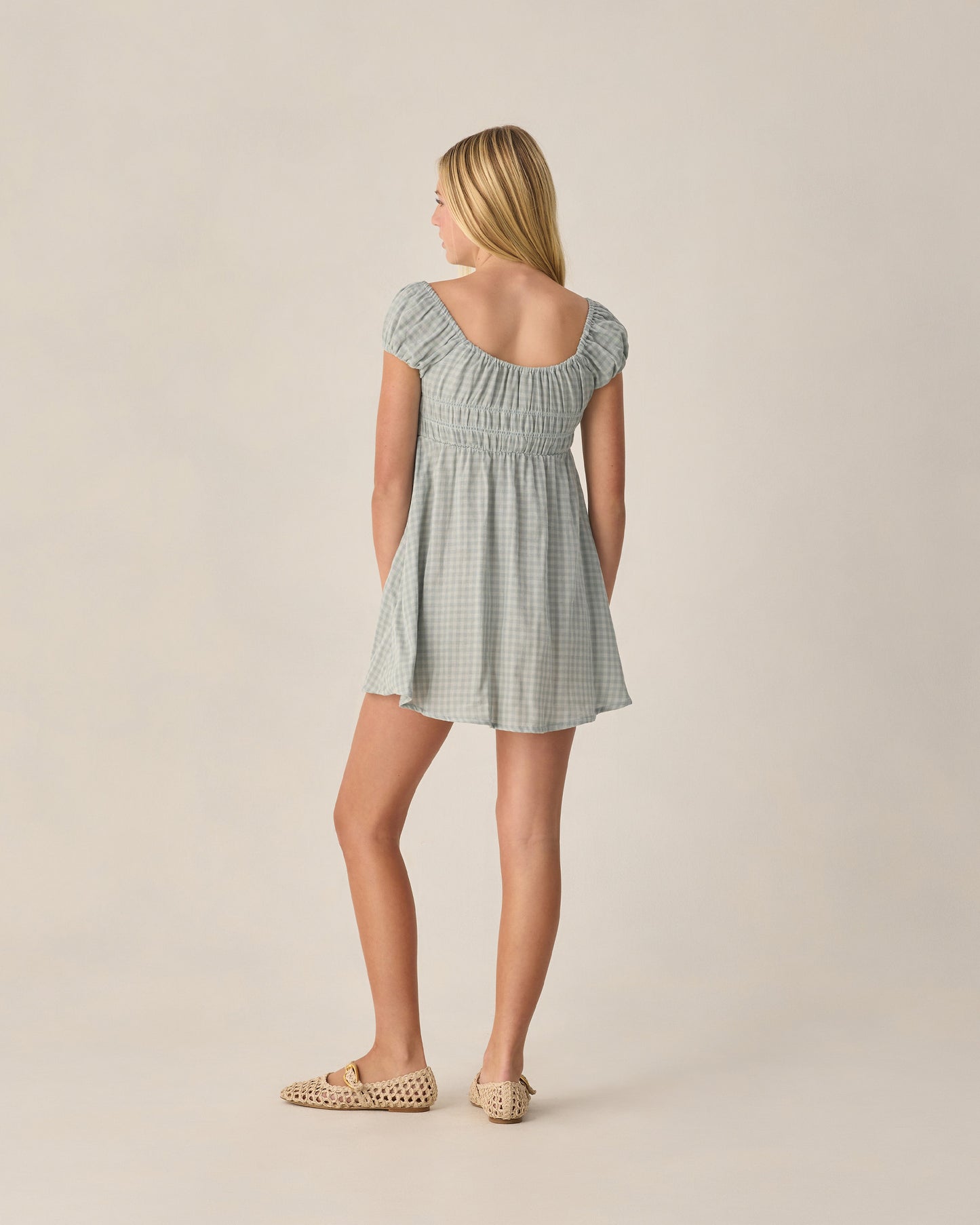 Teen Joya Dress Green Gingham - Rylee + Cru | Kids Clothes | Trendy Baby Clothes | Modern Infant Outfits |