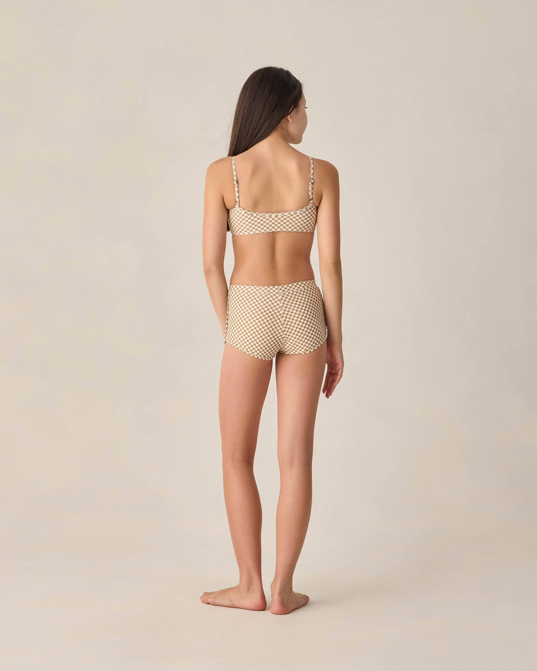 Teen Malia Bikini Set Ocre Check - Rylee + Cru | Kids Clothes | Trendy Baby Clothes | Modern Infant Outfits |