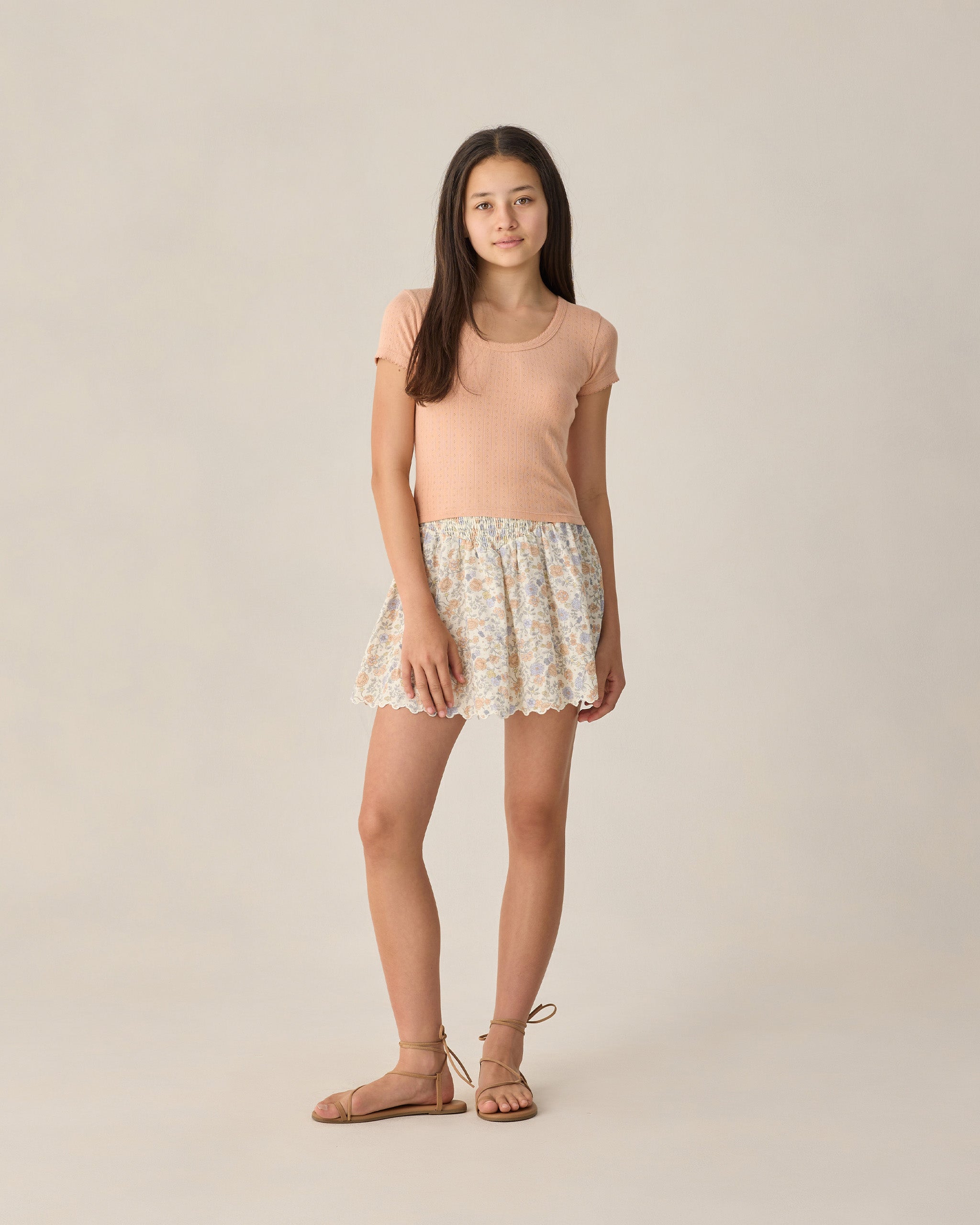 Teen Pointelle Jersey Melon - Rylee + Cru | Kids Clothes | Trendy Baby Clothes | Modern Infant Outfits |